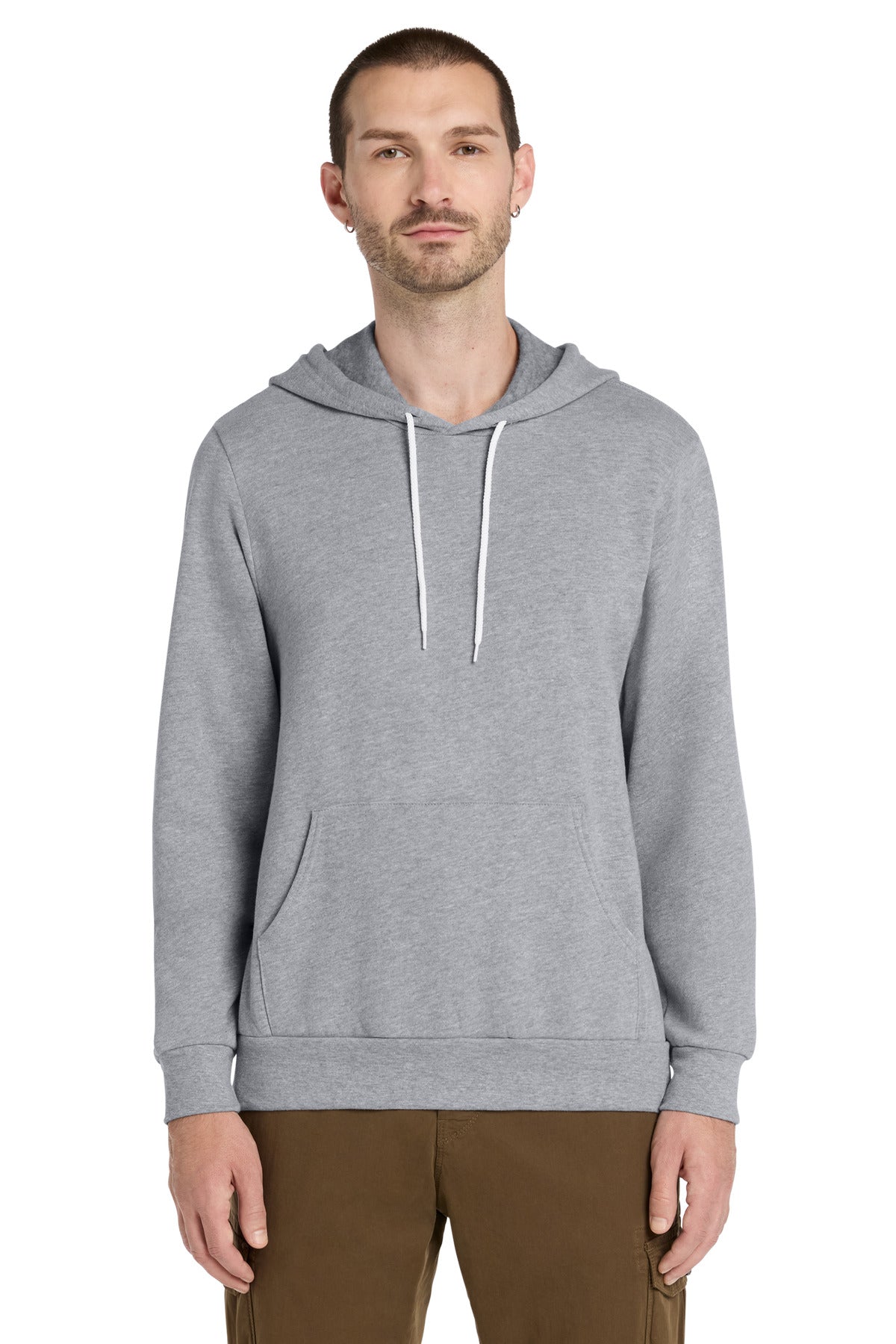 Custom logo BELLA+CANVAS ® Unisex Sponge Fleece Pullover Hoodie. BC3719 in Athletic Heather