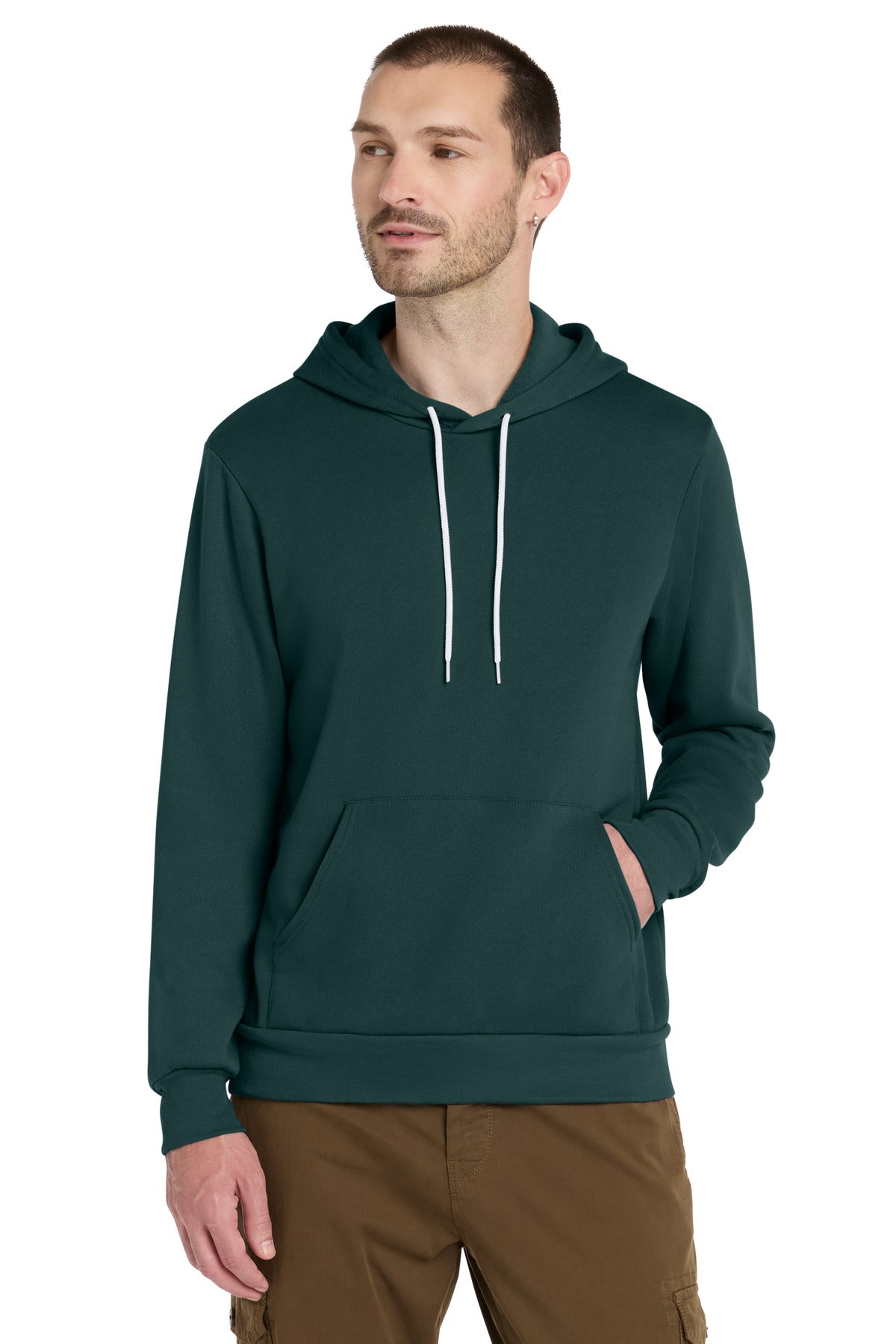 Custom logo BELLA+CANVAS ® Unisex Sponge Fleece Pullover Hoodie. BC3719 in Atlantic