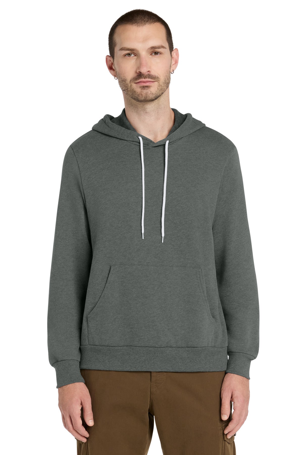Custom logo BELLA+CANVAS ® Unisex Sponge Fleece Pullover Hoodie. BC3719 in Deep Heather