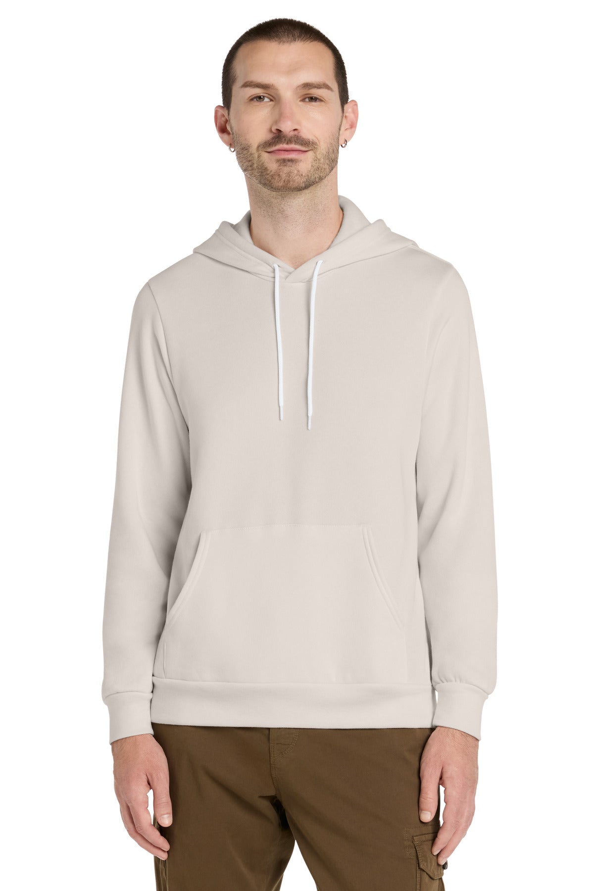Custom logo BELLA+CANVAS ® Unisex Sponge Fleece Pullover Hoodie. BC3719 in Heather Dust
