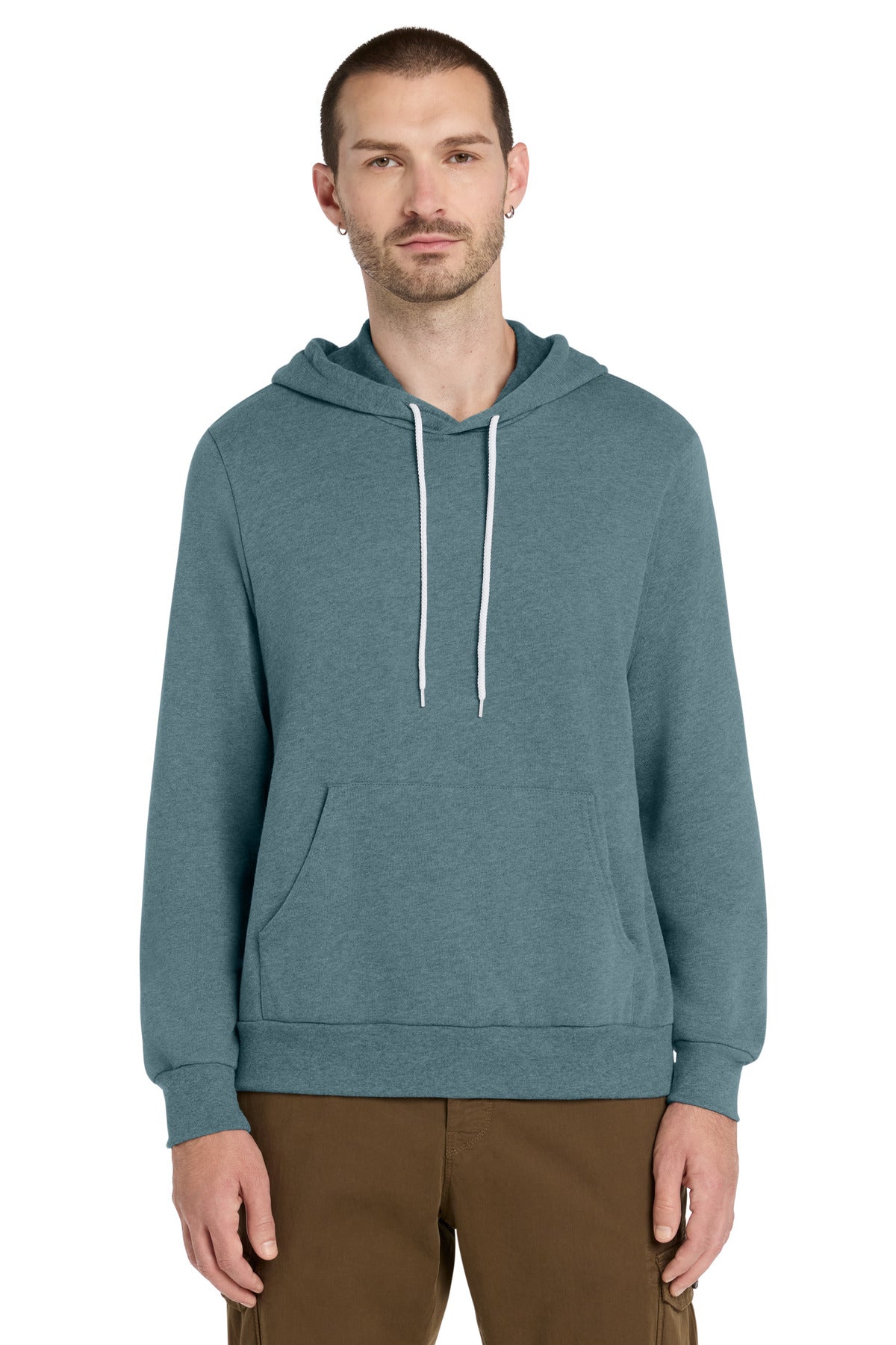 Custom logo BELLA+CANVAS ® Unisex Sponge Fleece Pullover Hoodie. BC3719 in Heather Slate