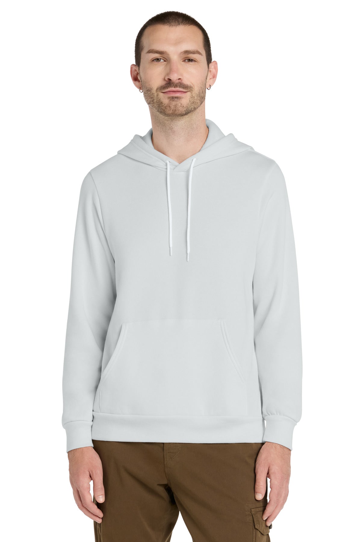 Custom logo BELLA+CANVAS ® Unisex Sponge Fleece Pullover Hoodie. BC3719 in Silver