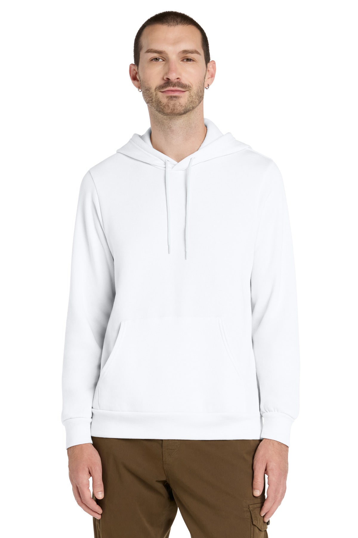 Custom logo BELLA+CANVAS ® Unisex Sponge Fleece Pullover Hoodie. BC3719 in White