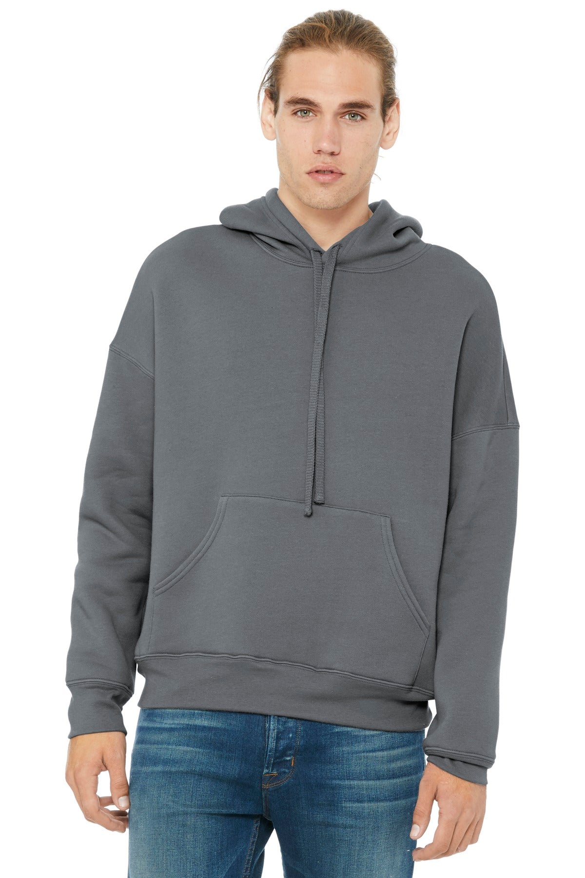 Custom logo BELLA+CANVAS ® Unisex Sponge Fleece Pullover DTM Hoodie. BC3729 in Storm
