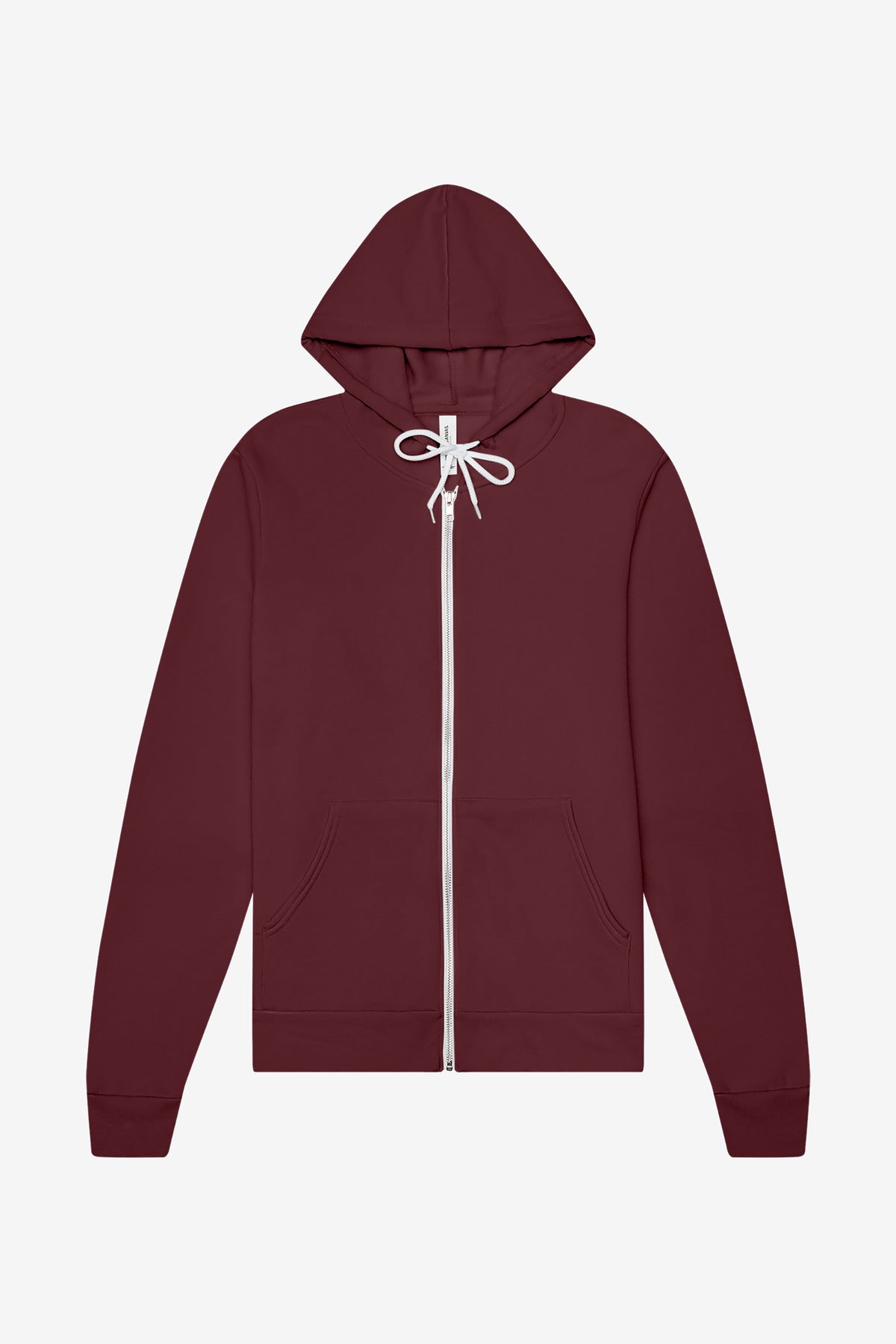 Custom logo BELLA+CANVAS ® Unisex Sponge Fleece Full-Zip Hoodie. BC3739 in Maroon