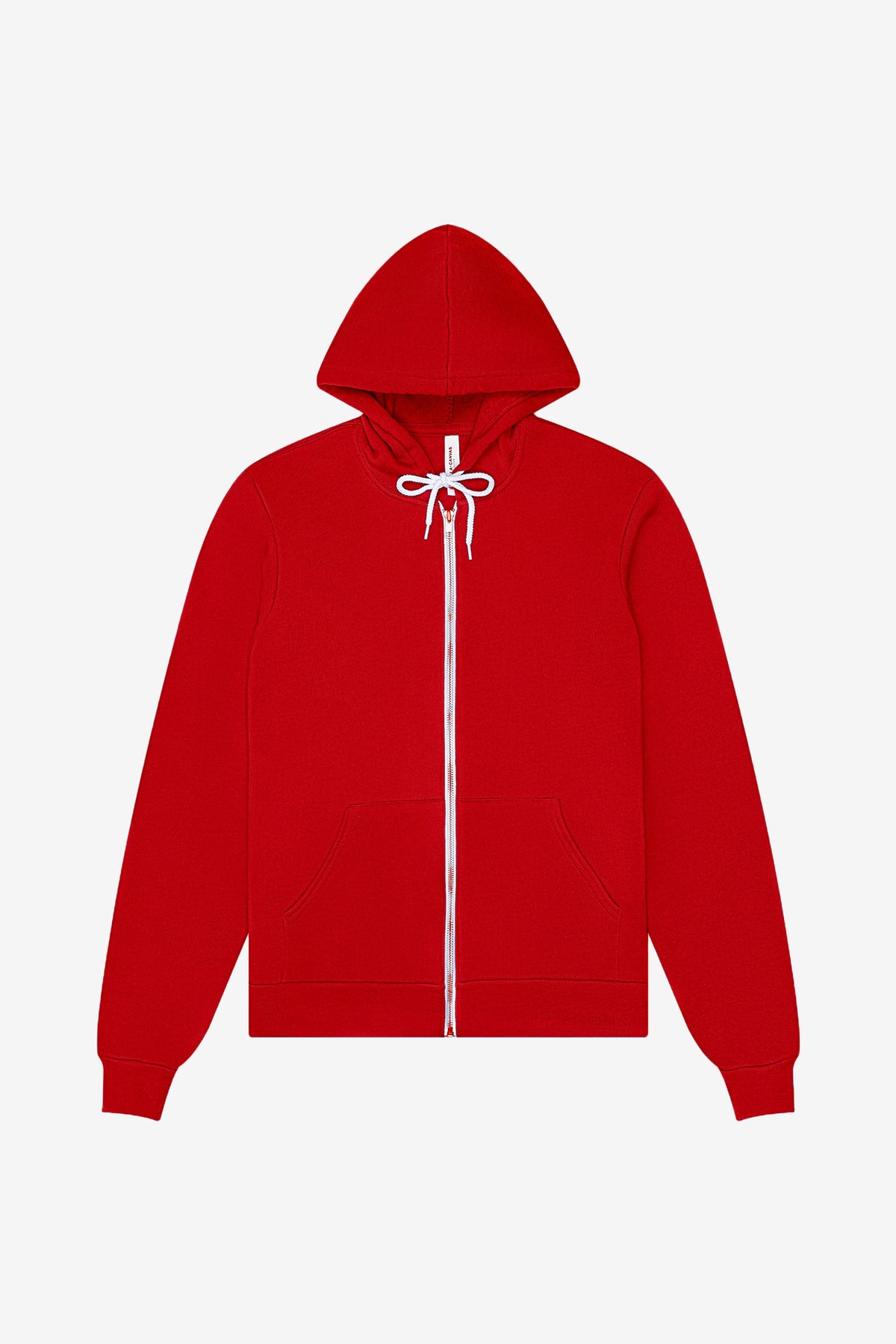Custom logo BELLA+CANVAS ® Unisex Sponge Fleece Full-Zip Hoodie. BC3739 in Red