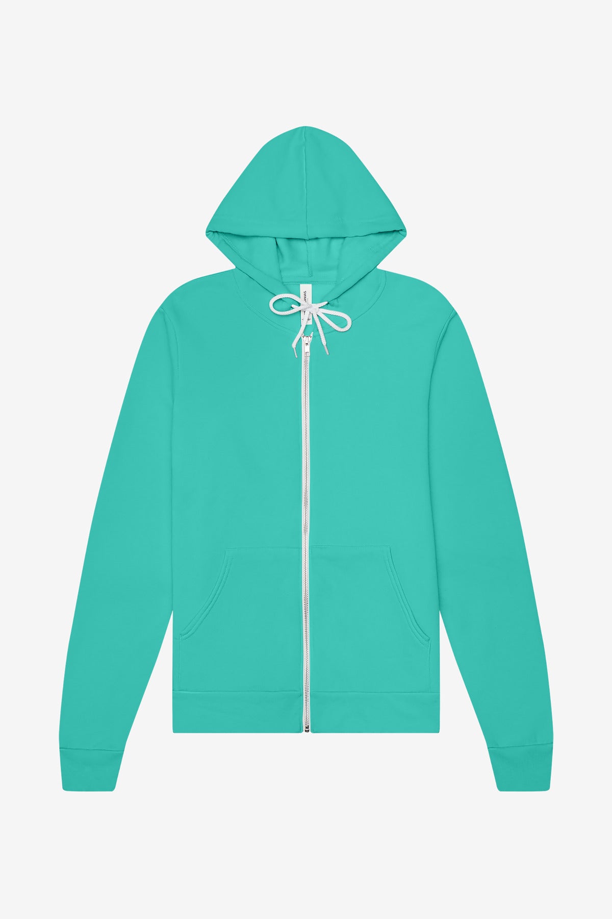 Custom logo BELLA+CANVAS ® Unisex Sponge Fleece Full-Zip Hoodie. BC3739 in Teal