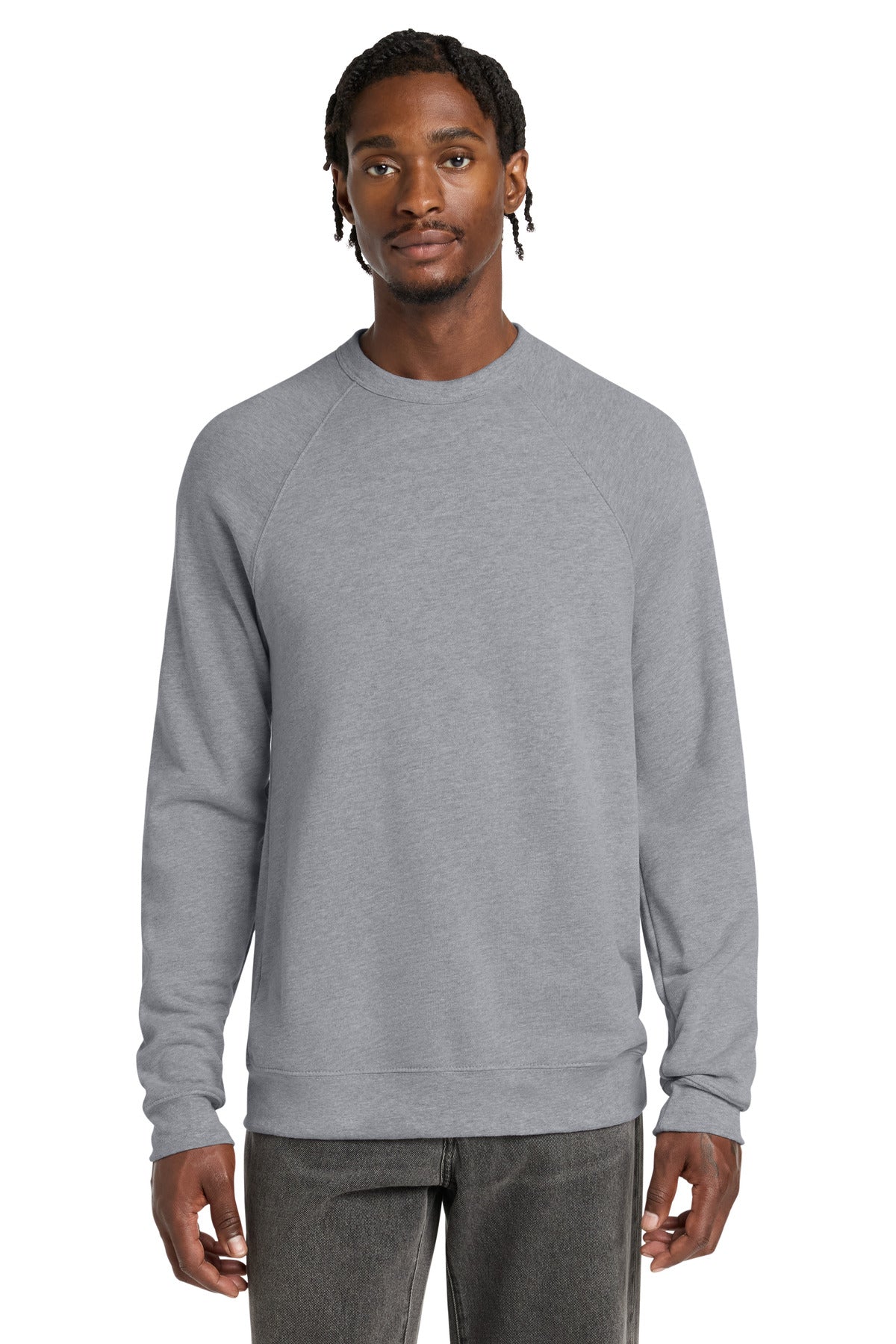 Custom logo BELLA+CANVAS ® Unisex Sponge Fleece Raglan Sweatshirt. BC3901 in Athletic Heather