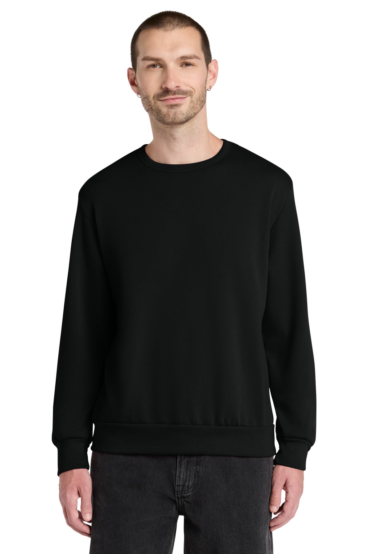 Custom logo BELLA+CANVAS® Unisex Sponge Fleece Classic Crewneck Sweatshirt BC3911 in Black
