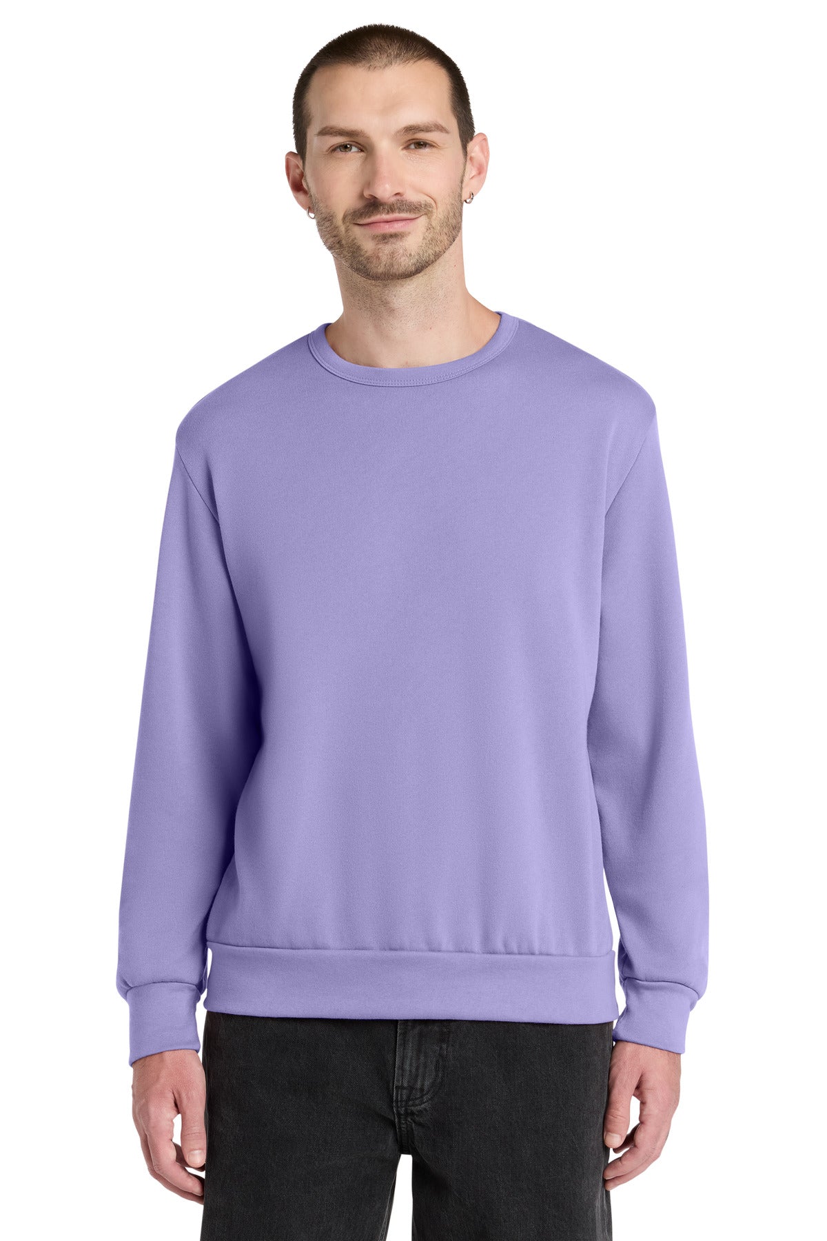 Custom logo BELLA+CANVAS® Unisex Sponge Fleece Classic Crewneck Sweatshirt BC3911 in Dark Lavender