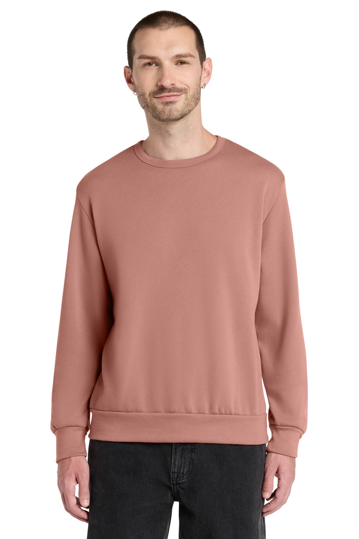 Custom logo BELLA+CANVAS® Unisex Sponge Fleece Classic Crewneck Sweatshirt BC3911 in Mauve