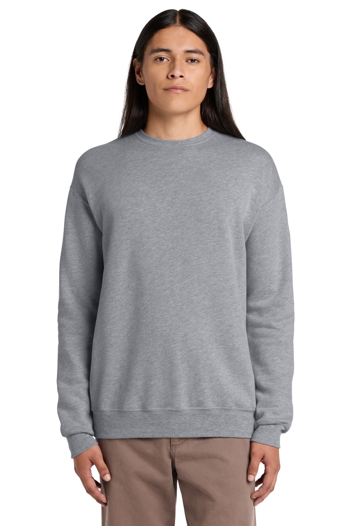 Custom logo BELLA+CANVAS ® Unisex Sponge Fleece Drop Shoulder Sweatshirt. BC3945 in Athletic Heather