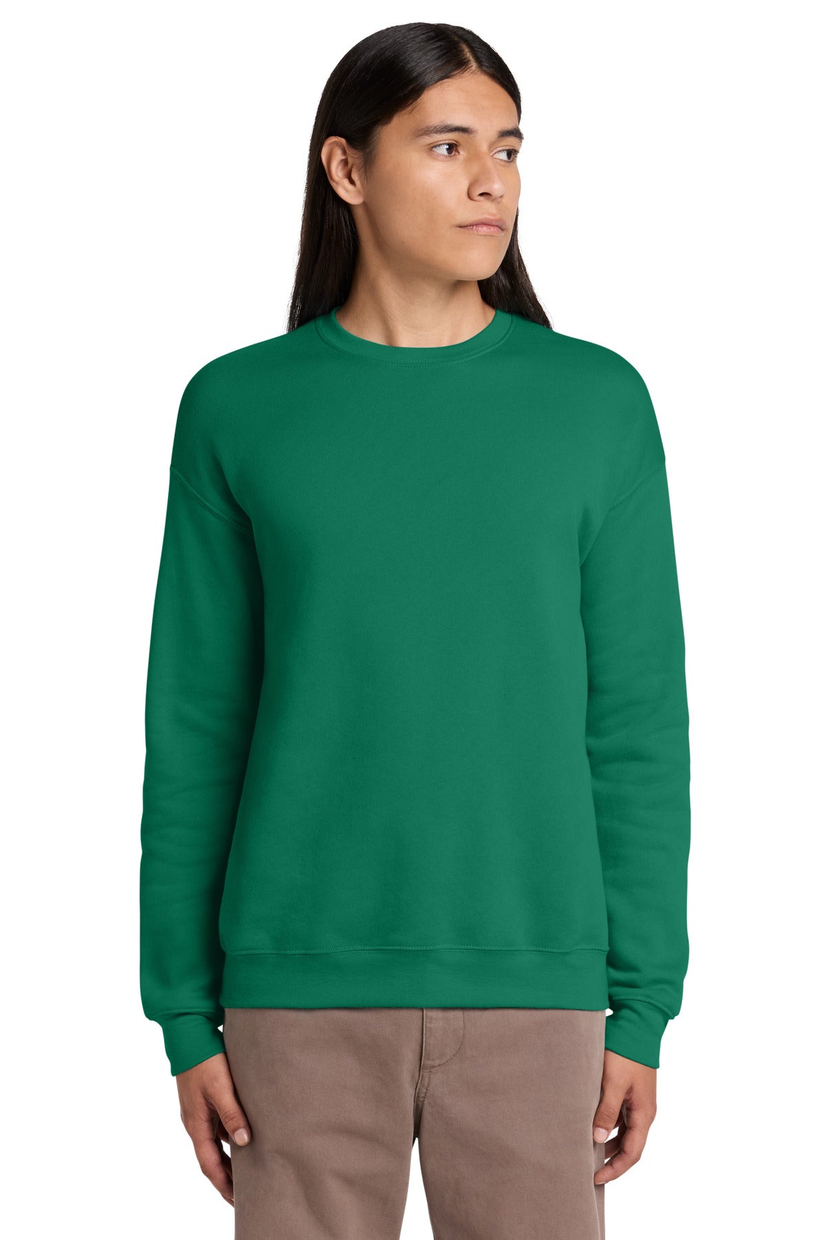 Custom logo BELLA+CANVAS ® Unisex Sponge Fleece Drop Shoulder Sweatshirt. BC3945 in Kelly
