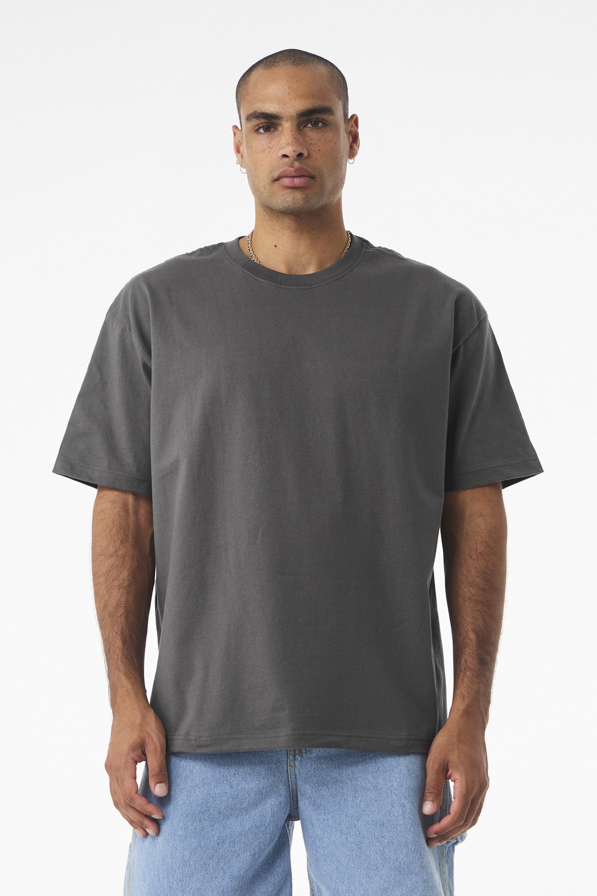 Custom logo BELLA+CANVAS® Unisex 7.5-Ounce Heavyweight Tee BC4610 in Asphalt