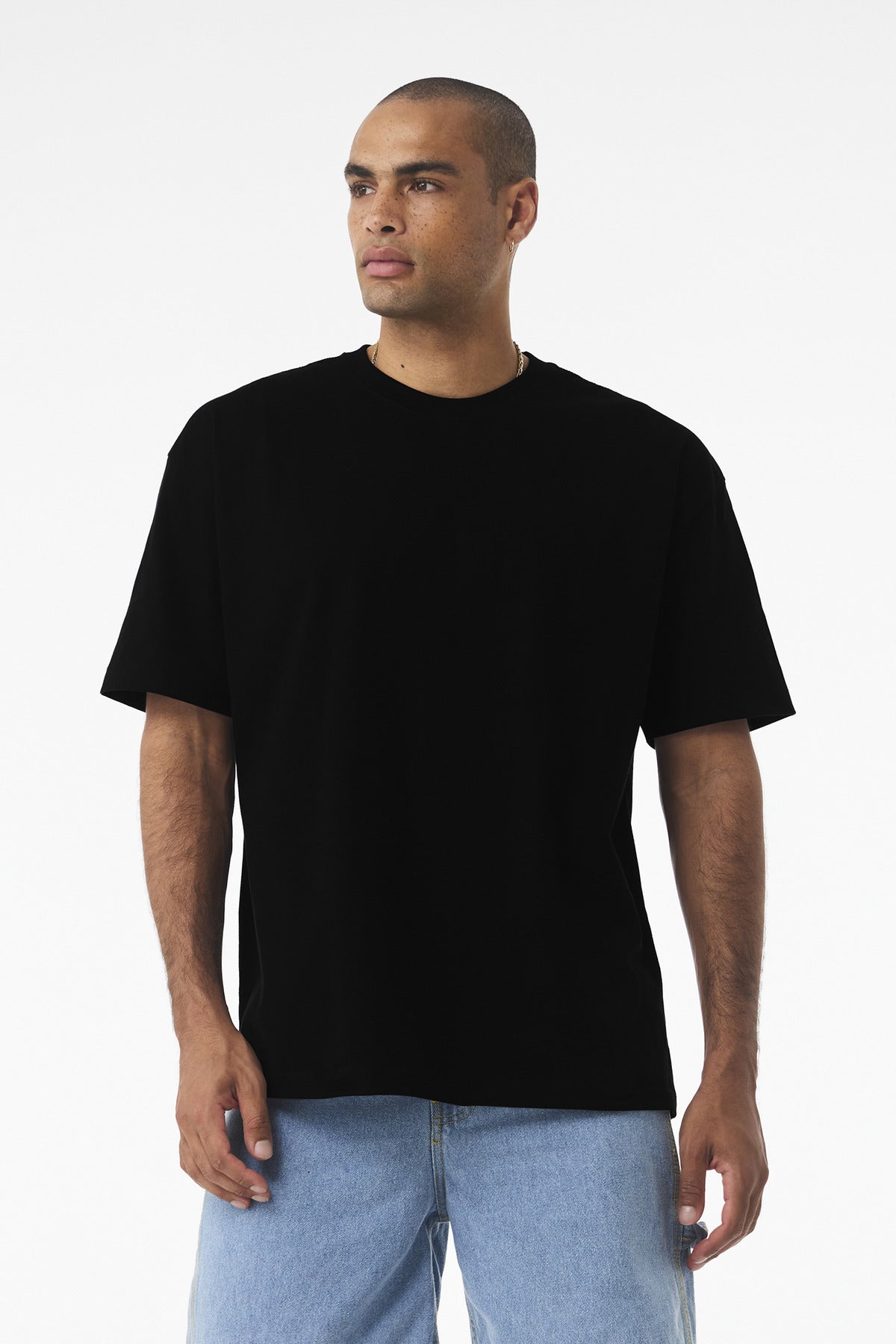 Custom logo BELLA+CANVAS® Unisex 7.5-Ounce Heavyweight Tee BC4610 in Black