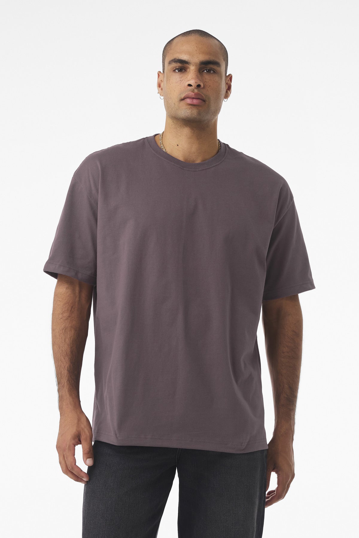 Custom logo BELLA+CANVAS® Unisex 7.5-Ounce Heavyweight Tee BC4610 in Purple Storm