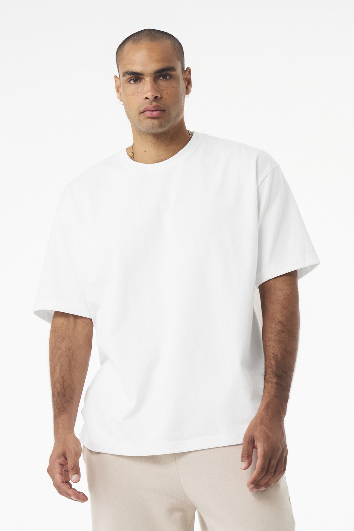 Custom logo BELLA+CANVAS® Unisex 7.5-Ounce Heavyweight Tee BC4610 in White