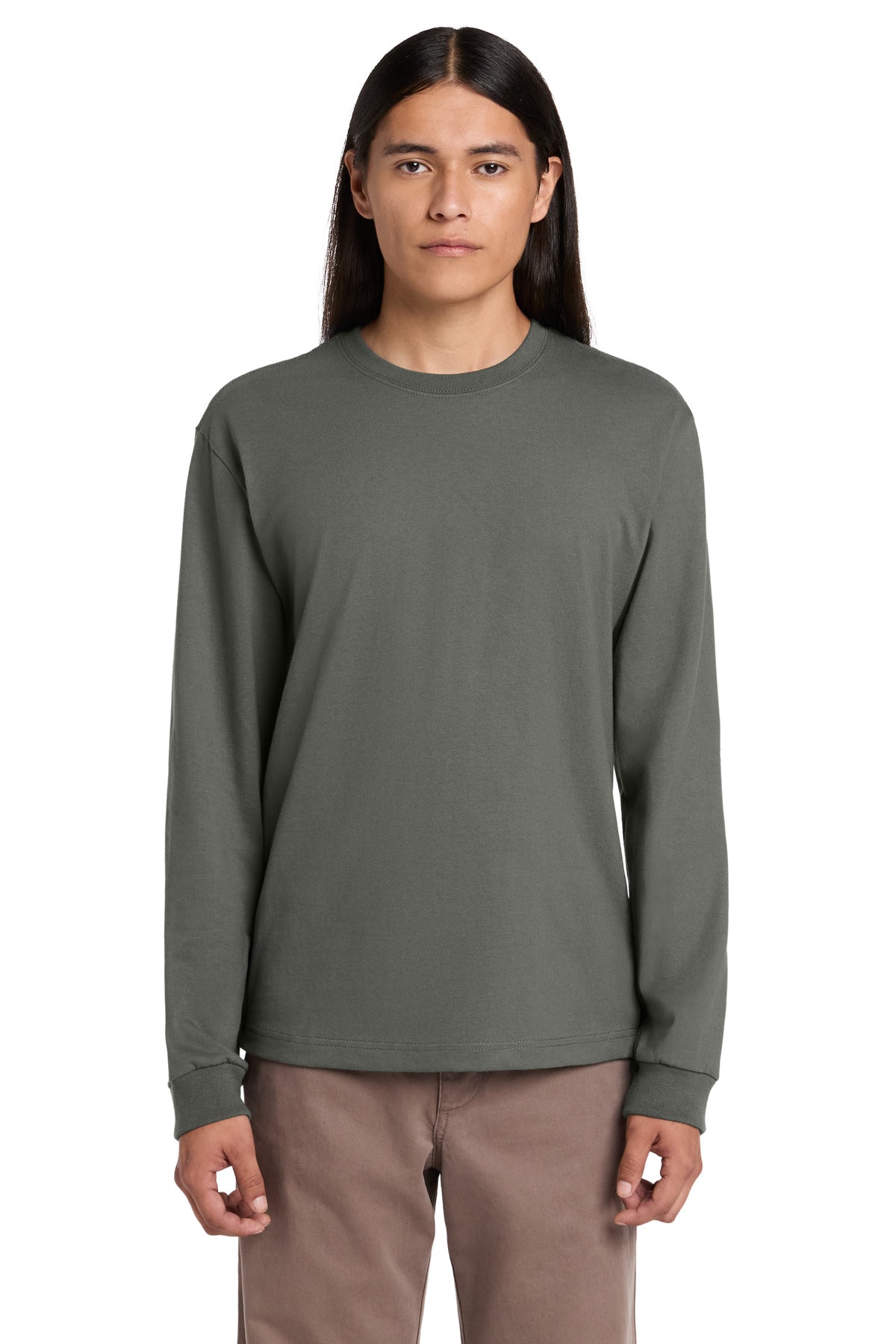 Custom logo BELLA+CANVAS® Unisex 7.5-Ounce Heavyweight Long Sleeve Tee BC4651 in Asphalt