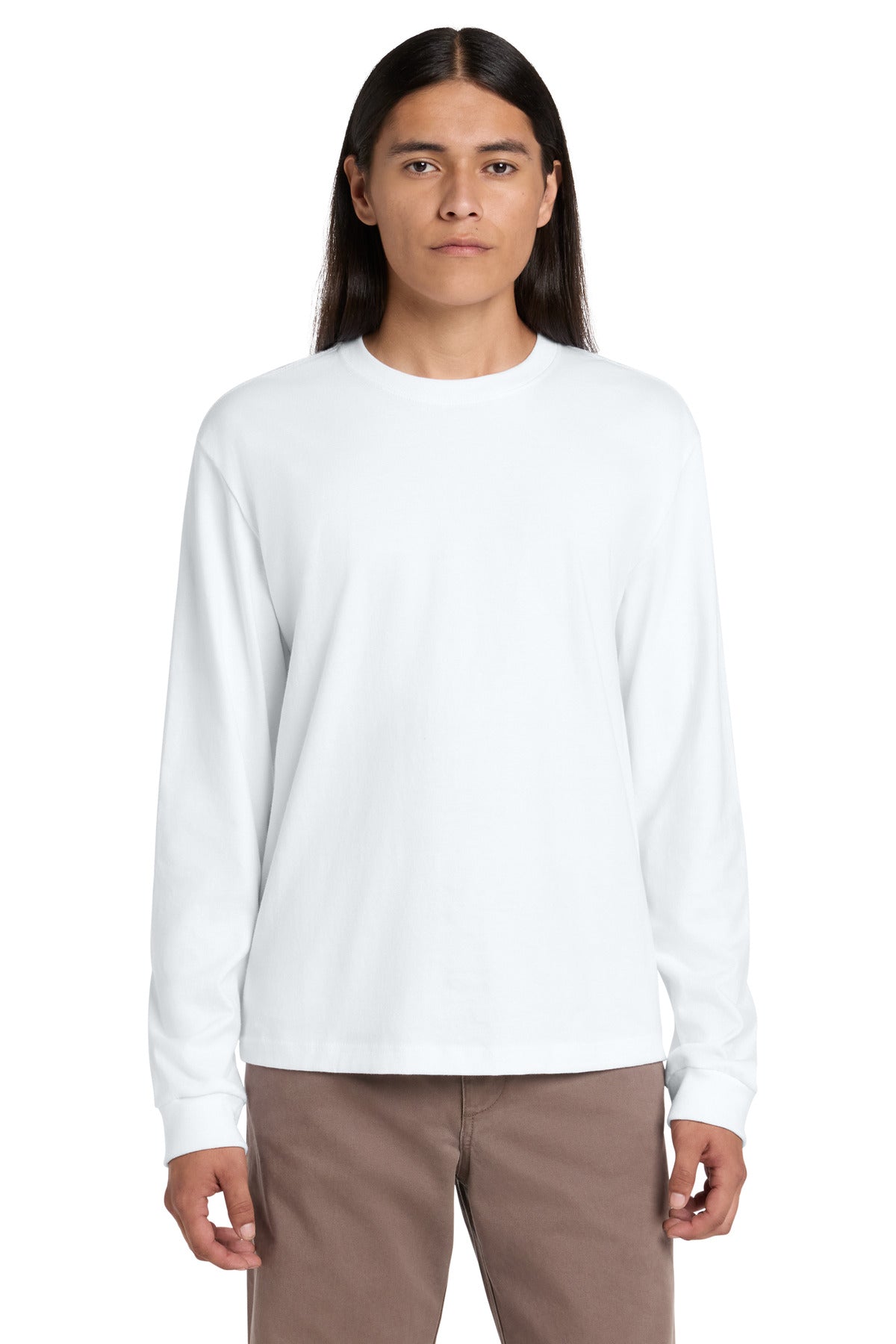Custom logo BELLA+CANVAS® Unisex 7.5-Ounce Heavyweight Long Sleeve Tee BC4651 in White