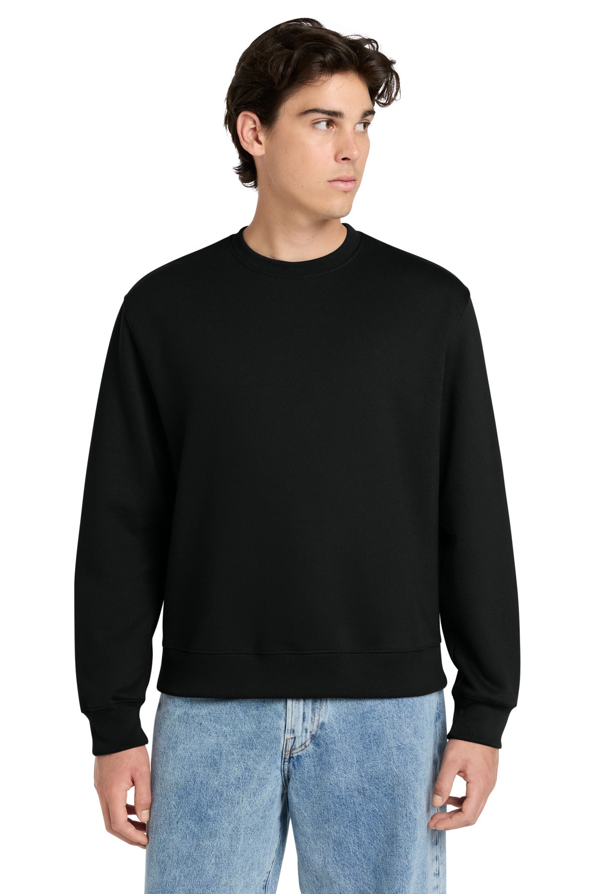 Custom logo BELLA+CANVAS® Unisex 10-Ounce Heavyweight Crewneck Sweatshirt BC4711 in Black