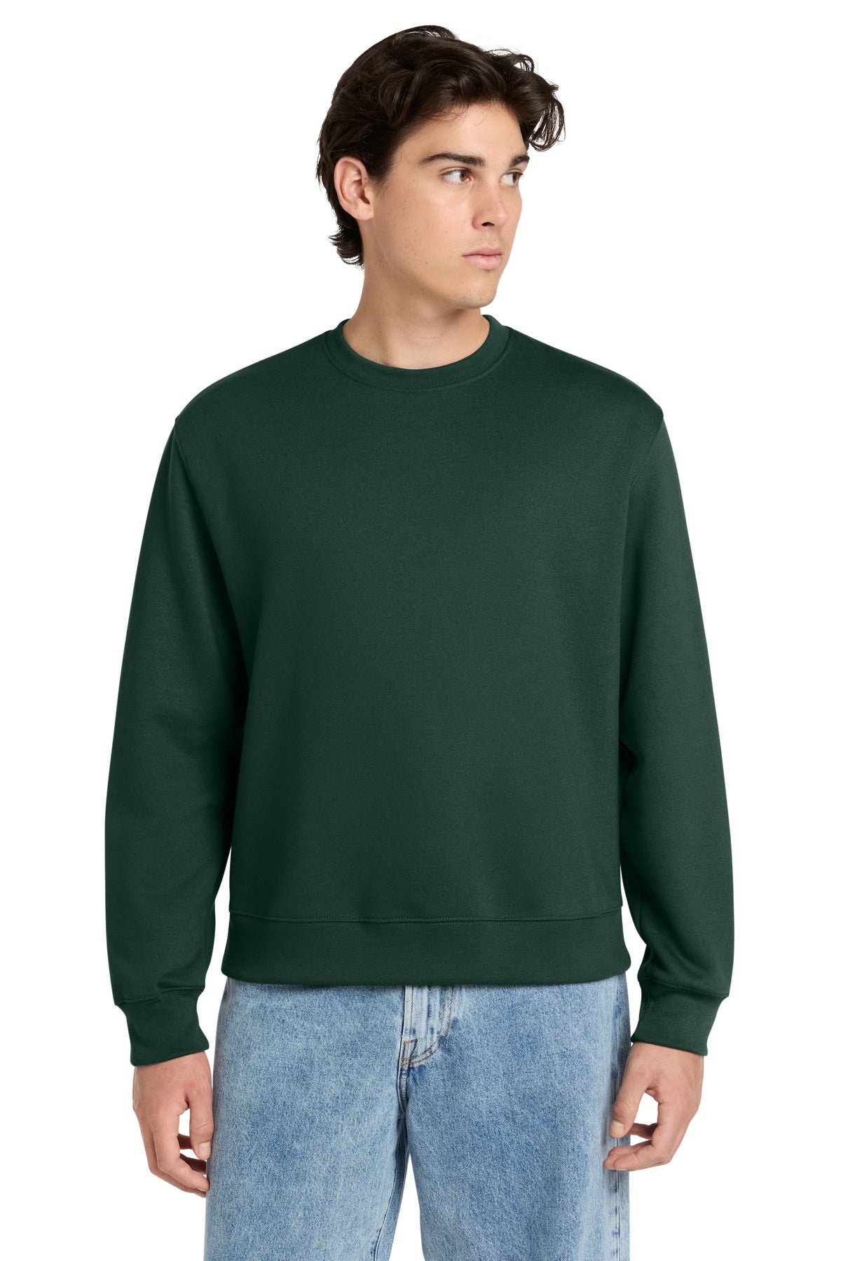 Custom logo BELLA+CANVAS® Unisex 10-Ounce Heavyweight Crewneck Sweatshirt BC4711 in Forest