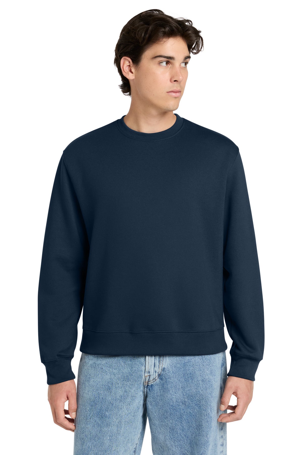 Custom logo BELLA+CANVAS® Unisex 10-Ounce Heavyweight Crewneck Sweatshirt BC4711 in Navy