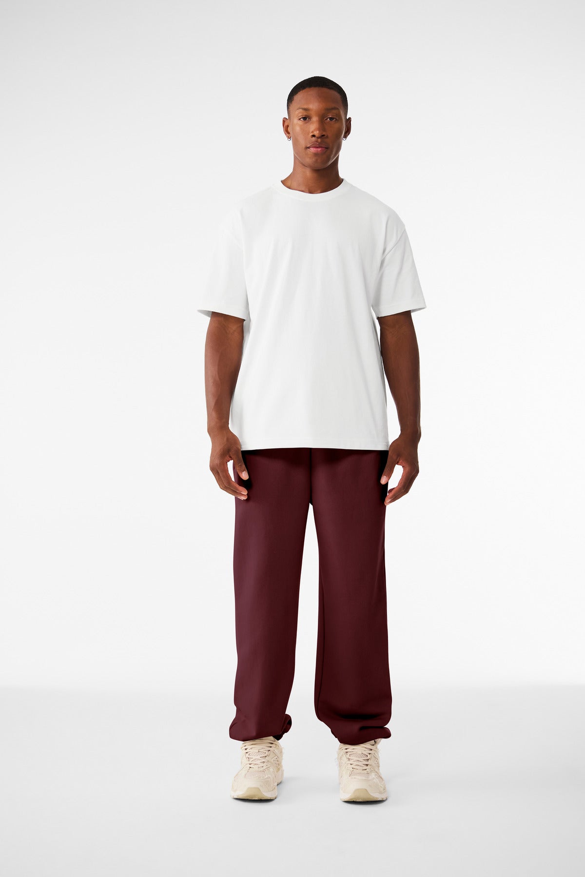 Custom logo BELLA+CANVAS® Unisex 10-Ounce Heavyweight Sweatpant BC4737 in Maroon