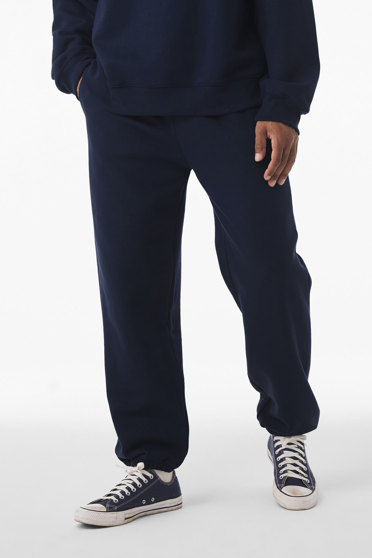 Custom logo BELLA+CANVAS® Unisex 10-Ounce Heavyweight Sweatpant BC4737 in Navy