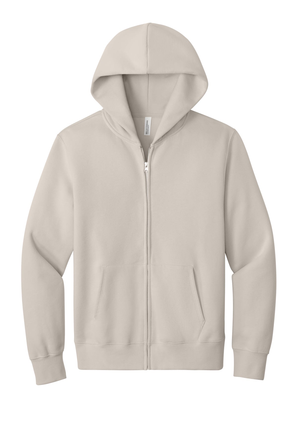 Custom logo BELLA+CANVAS® Unisex 10-Ounce Heavyweight Full-Zip Hooded Sweatshirt BC4739 in Dust