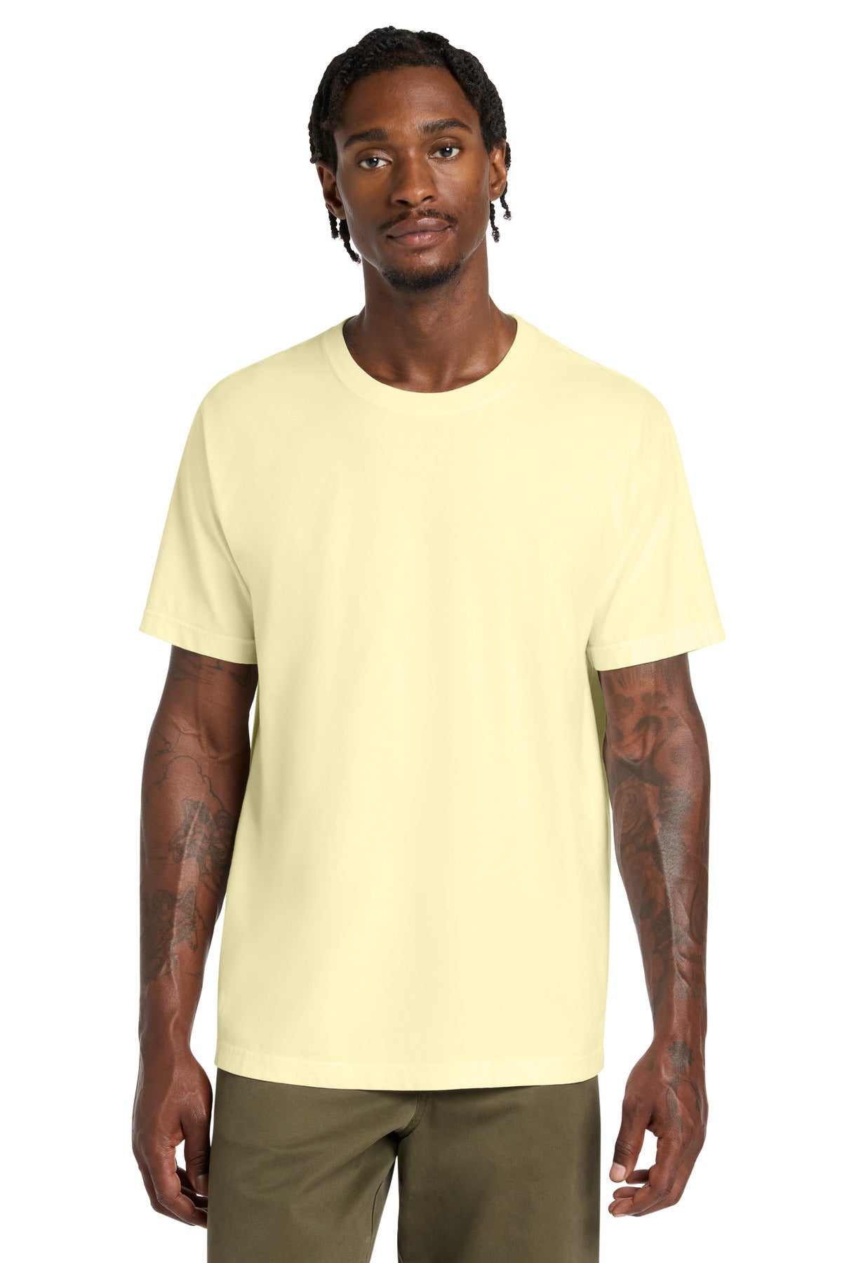 Custom logo BELLA+CANVAS® Unisex Heavyweight Garment-Dyed Tee BC4810GD in Buttermilk