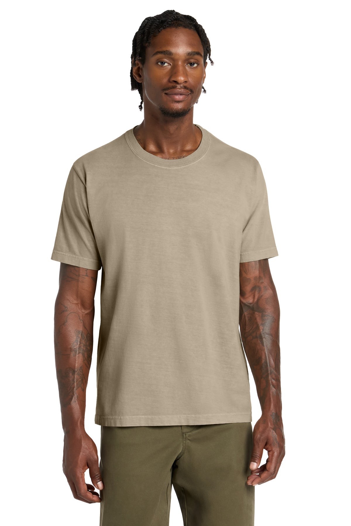 Custom logo BELLA+CANVAS® Unisex Heavyweight Garment-Dyed Tee BC4810GD in Khaki