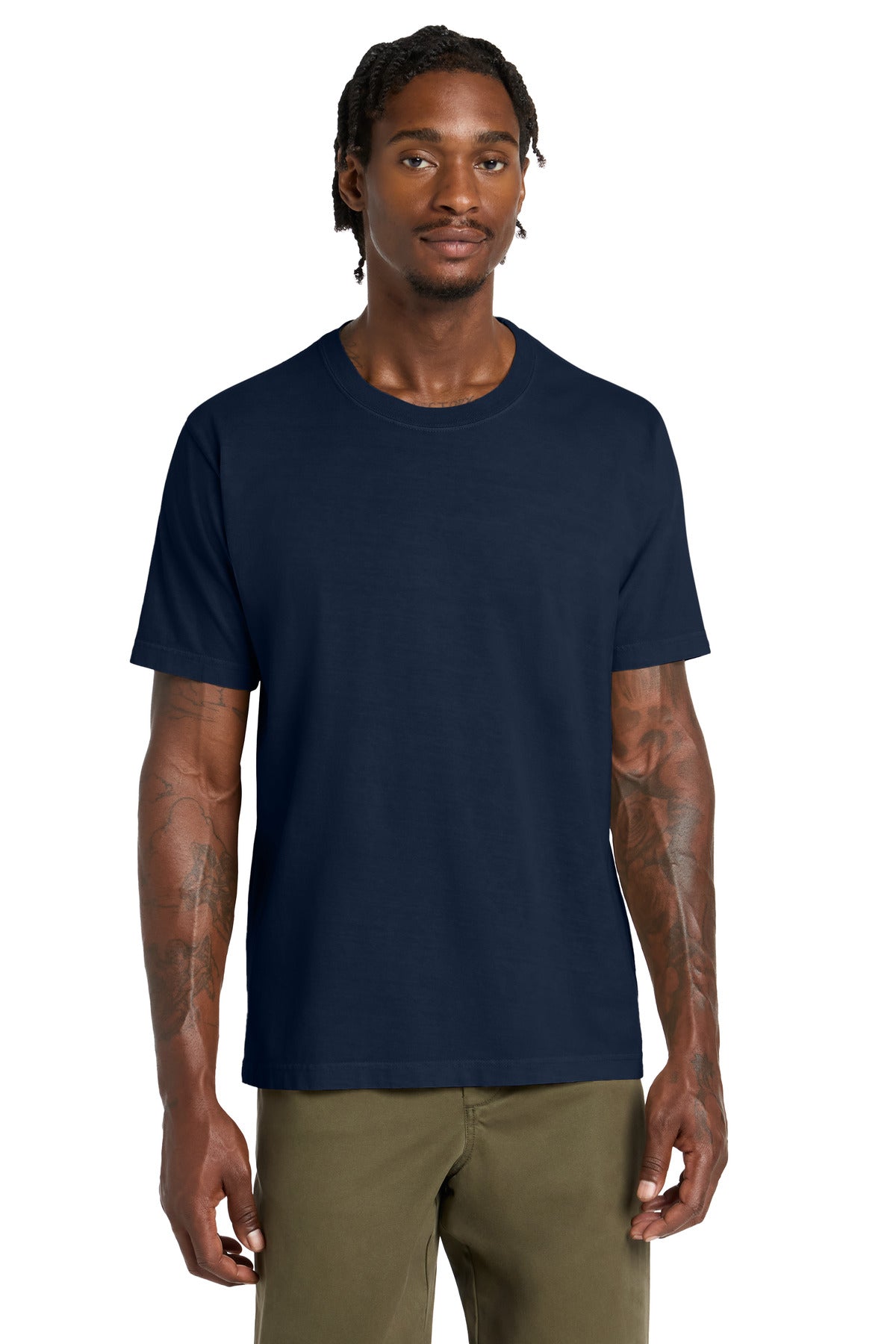 Custom logo BELLA+CANVAS® Unisex Heavyweight Garment-Dyed Tee BC4810GD in Navy