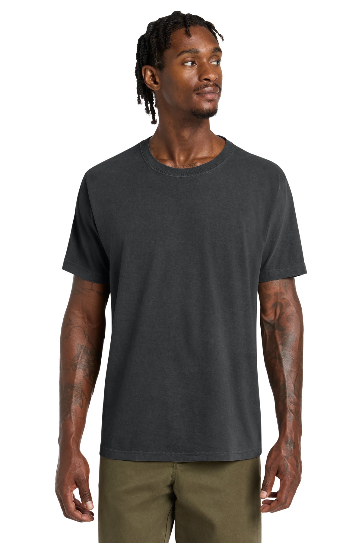 Custom logo BELLA+CANVAS® Unisex Heavyweight Garment-Dyed Tee BC4810GD in Washed Black