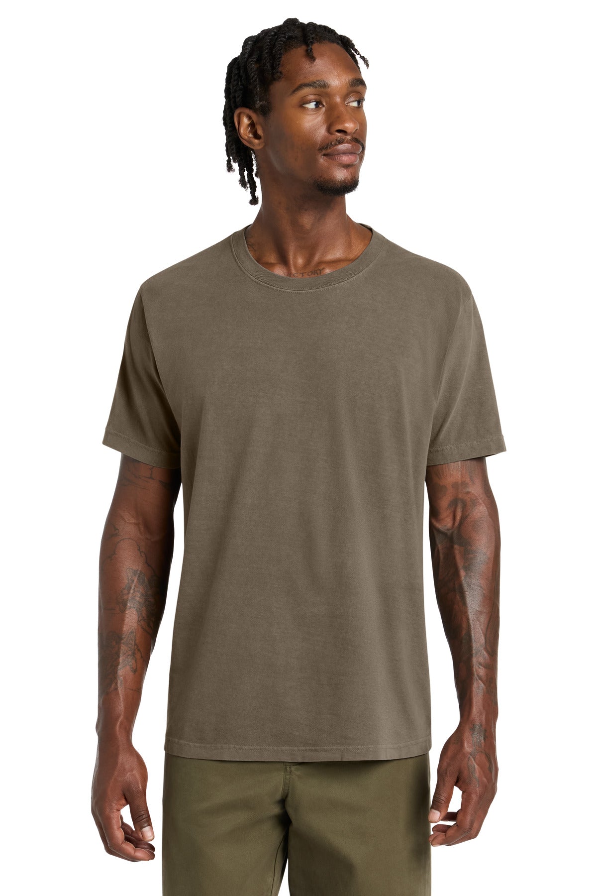 Custom logo BELLA+CANVAS® Unisex Heavyweight Garment-Dyed Tee BC4810GD in Washed Cocoa