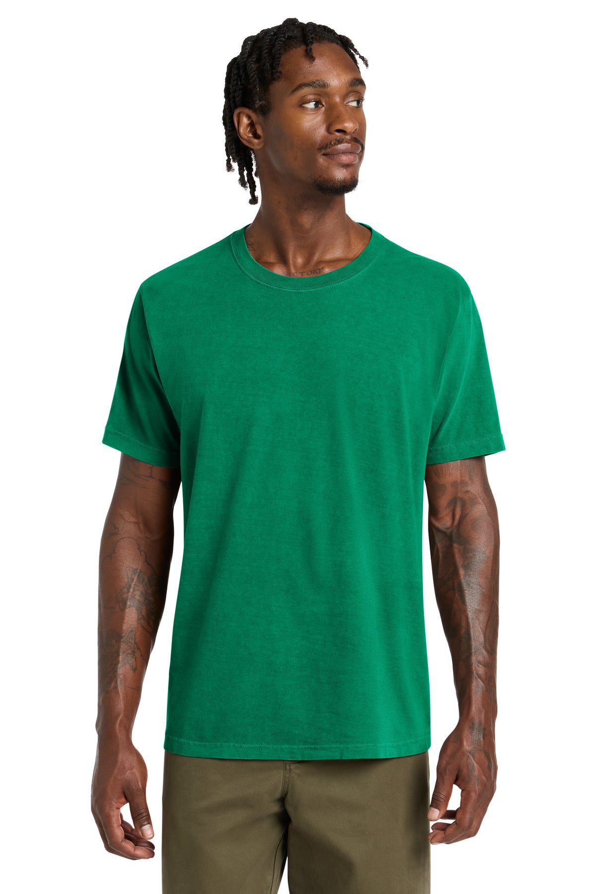 Custom logo BELLA+CANVAS® Unisex Heavyweight Garment-Dyed Tee BC4810GD in Washed Kelly