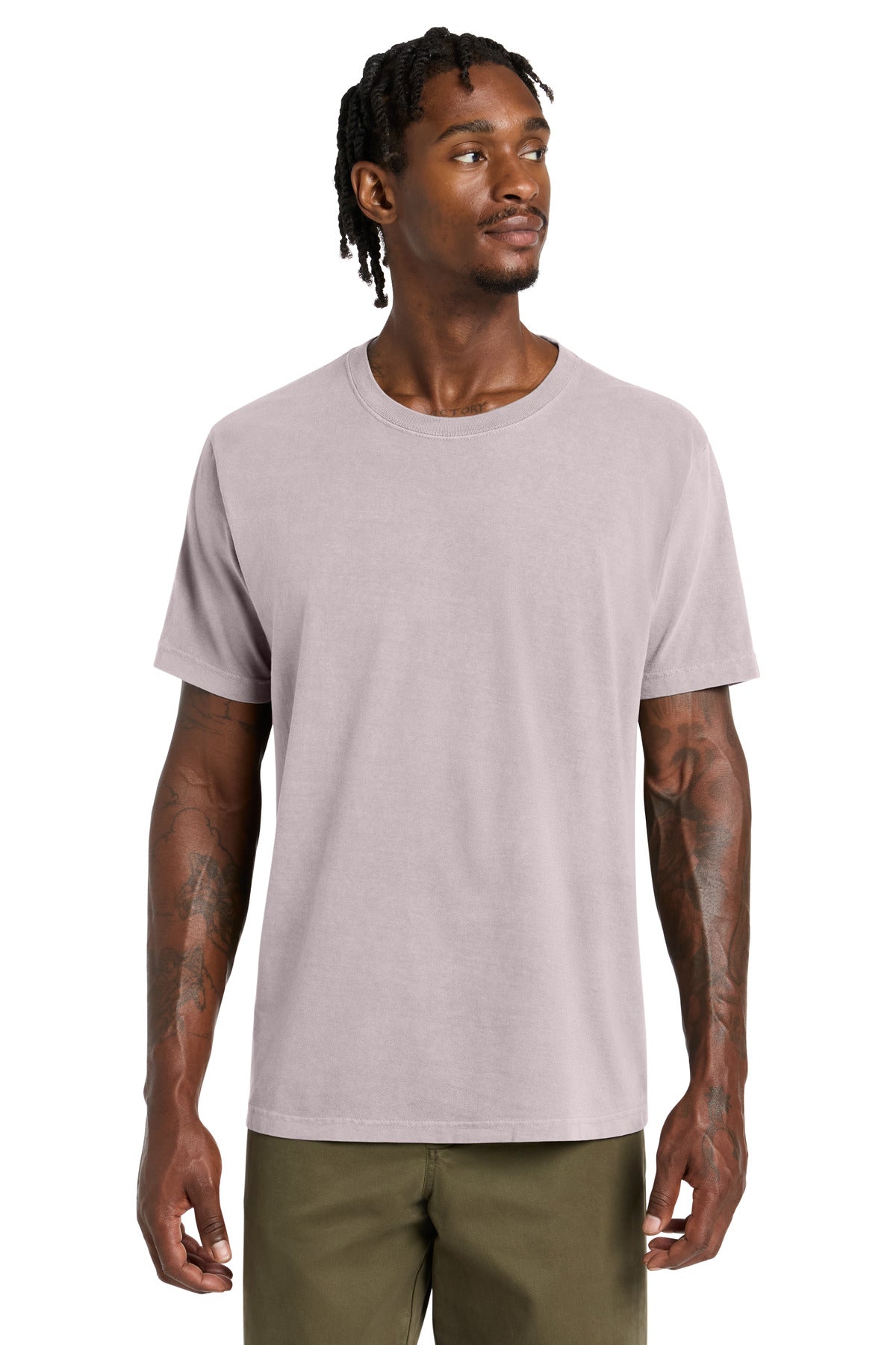 Custom logo BELLA+CANVAS® Unisex Heavyweight Garment-Dyed Tee BC4810GD in Washed Lavender