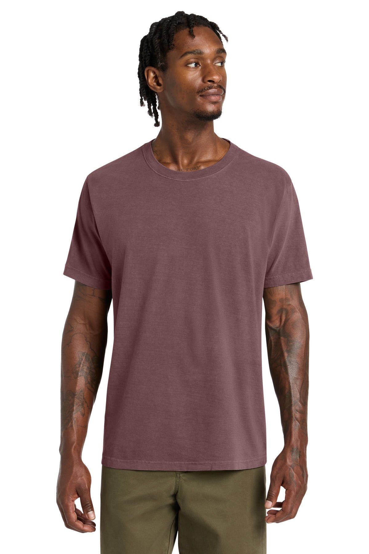 Custom logo BELLA+CANVAS® Unisex Heavyweight Garment-Dyed Tee BC4810GD in Washed Maroon