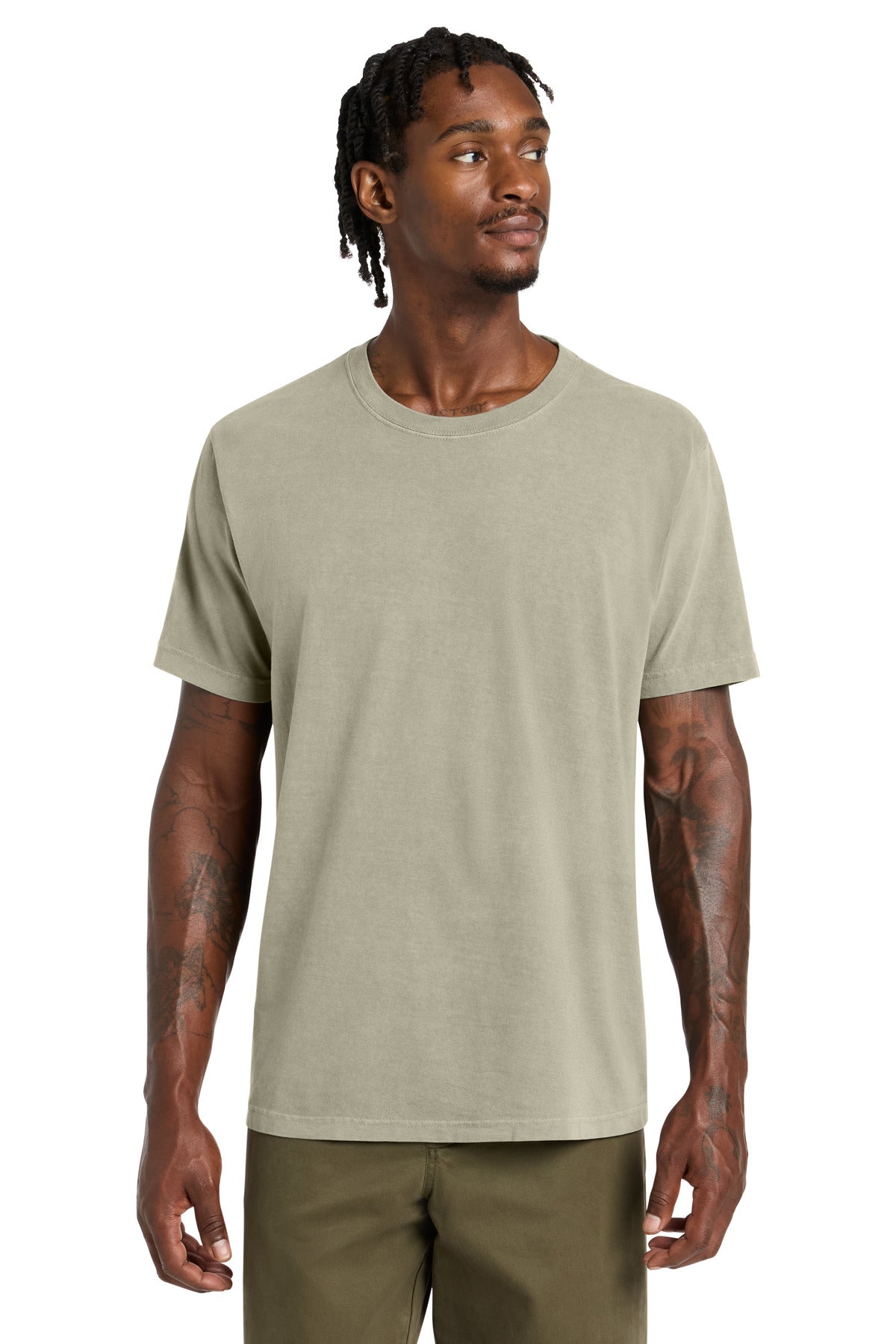 Custom logo BELLA+CANVAS® Unisex Heavyweight Garment-Dyed Tee BC4810GD in Washed Thyme