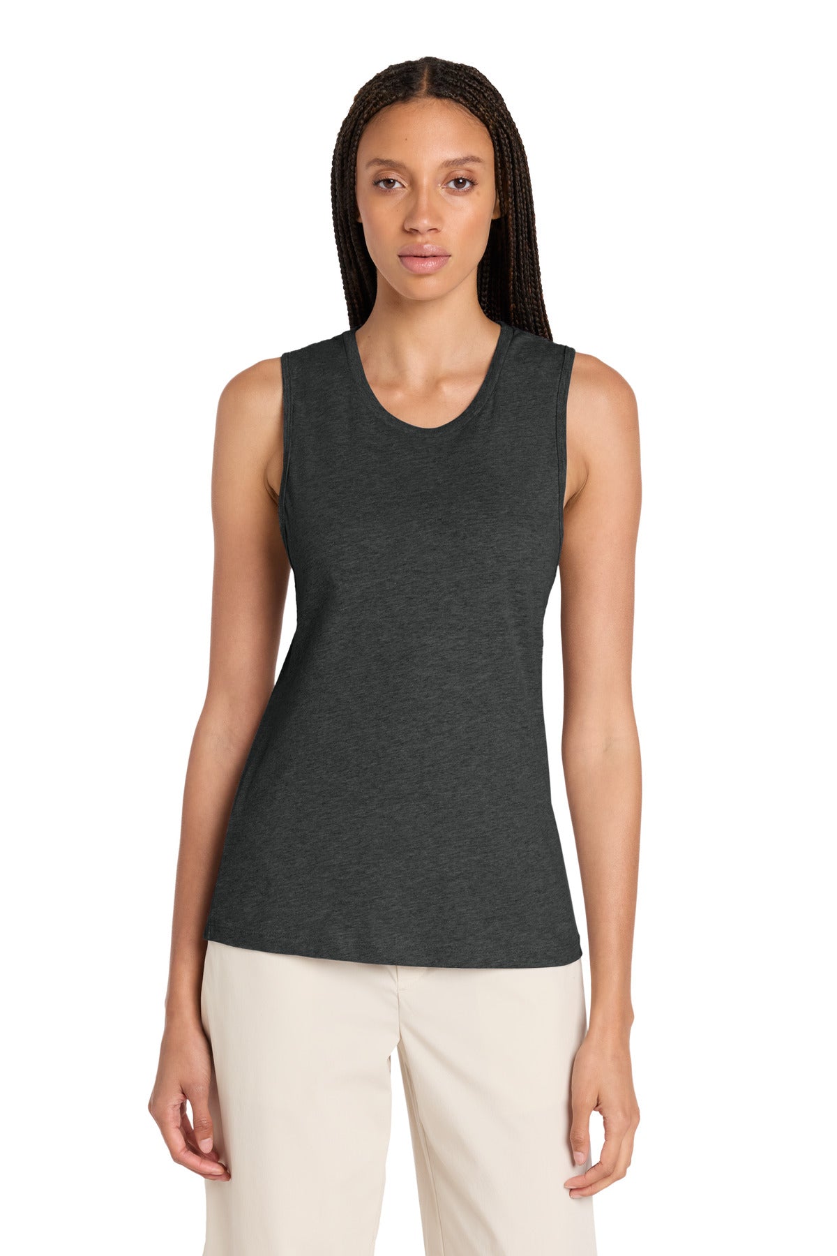 Custom logo BELLA+CANVAS ® Women's Jersey Muscle Tank. BC6003 in Dark Grey Heather