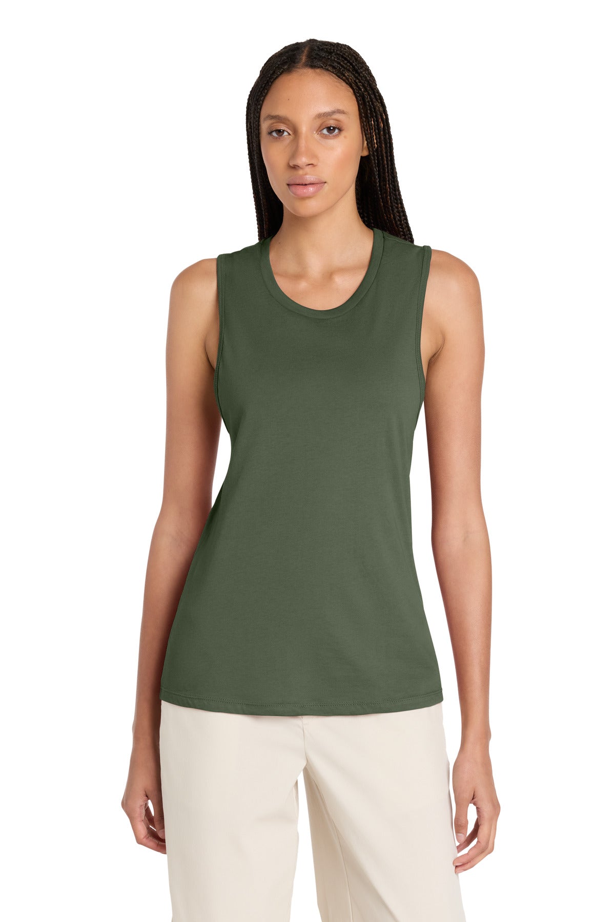 Custom logo BELLA+CANVAS ® Women's Jersey Muscle Tank. BC6003 in Military Green