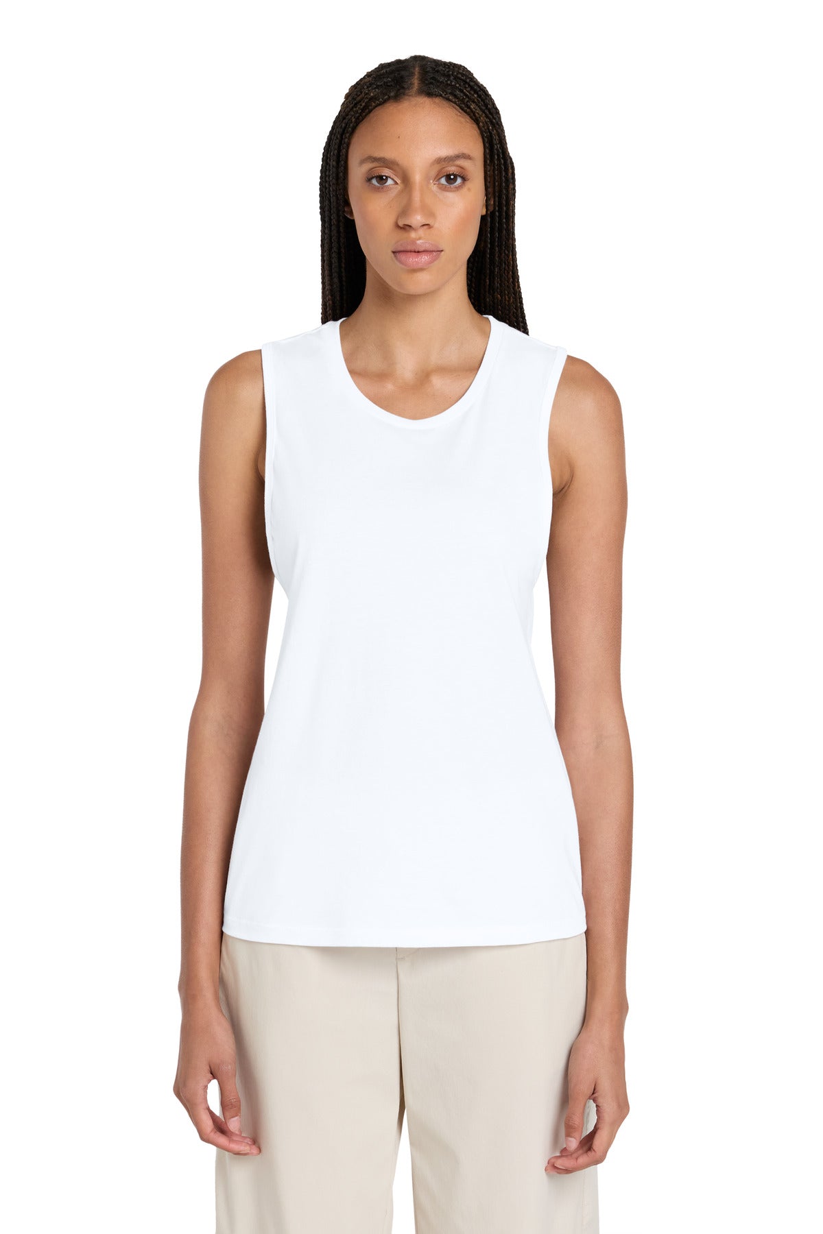 Custom logo BELLA+CANVAS ® Women's Jersey Muscle Tank. BC6003 in White