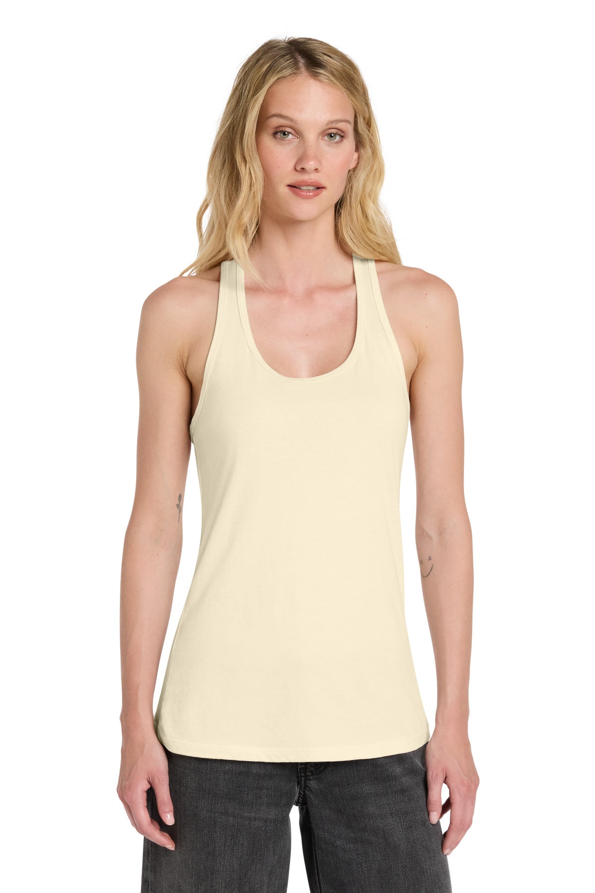Custom logo BELLA+CANVAS ® Women's Jersey Racerback Tank. BC6008 in Natural