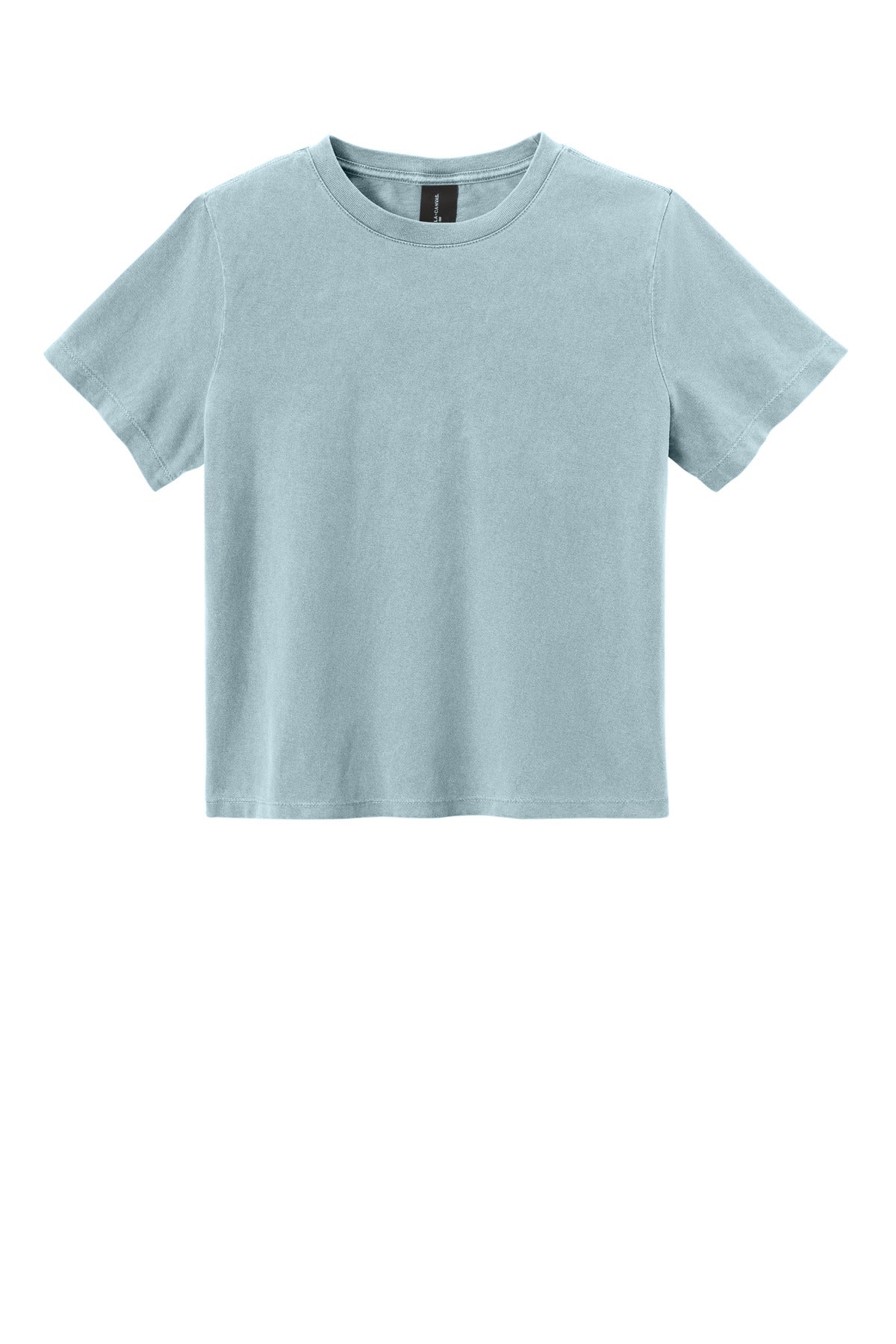 Custom logo BELLA+CANVAS® Women's Heavyweight Garment-Dyed Tee BC6110GD in Light Washed Denim