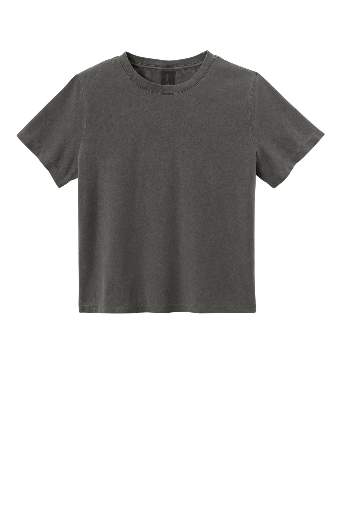 Custom logo BELLA+CANVAS® Women's Heavyweight Garment-Dyed Tee BC6110GD in Washed Charcoal