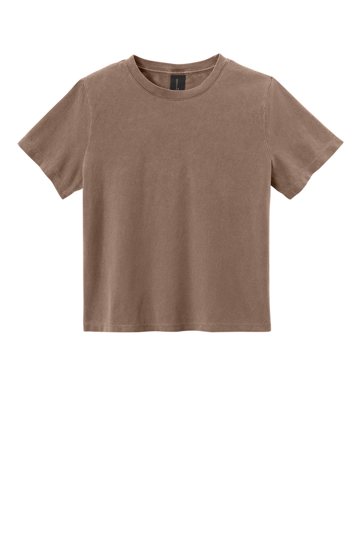 Custom logo BELLA+CANVAS® Women's Heavyweight Garment-Dyed Tee BC6110GD in Washed Cocoa