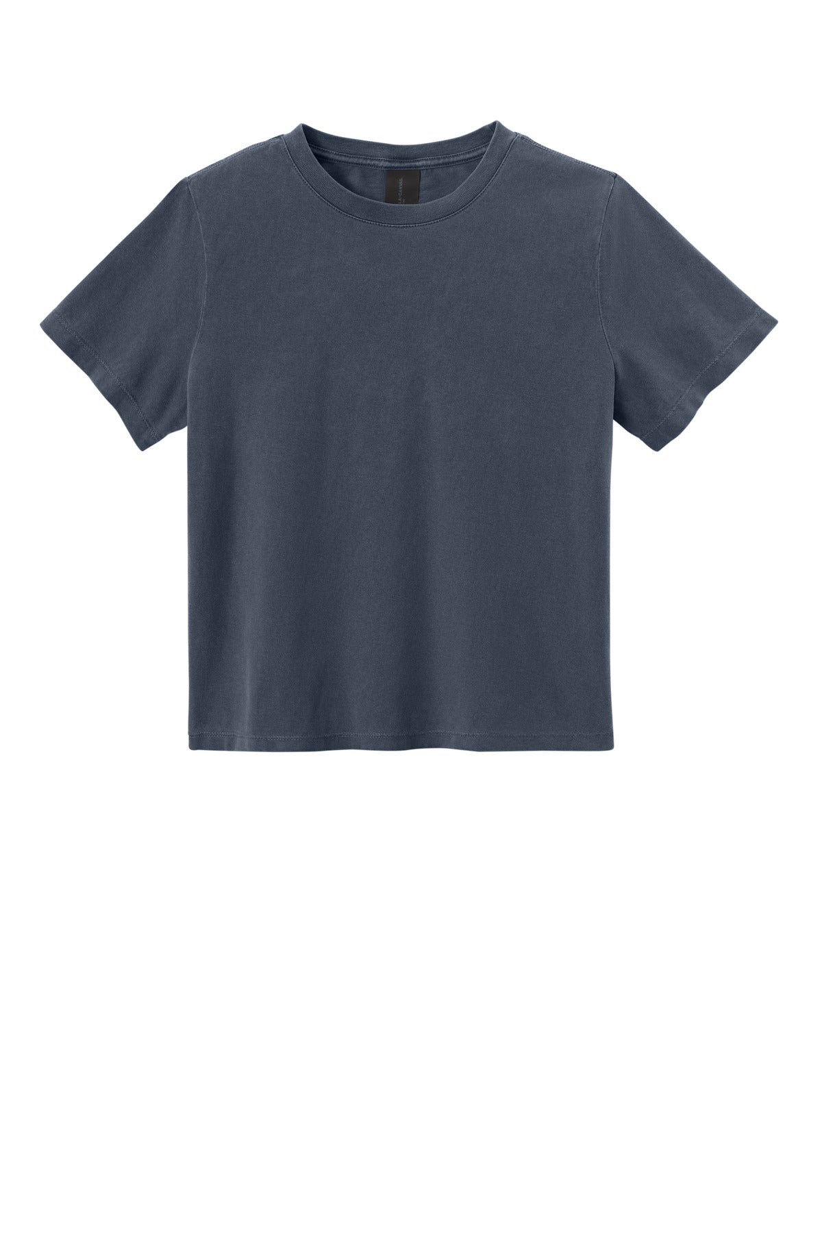 Custom logo BELLA+CANVAS® Women's Heavyweight Garment-Dyed Tee BC6110GD in Washed Navy