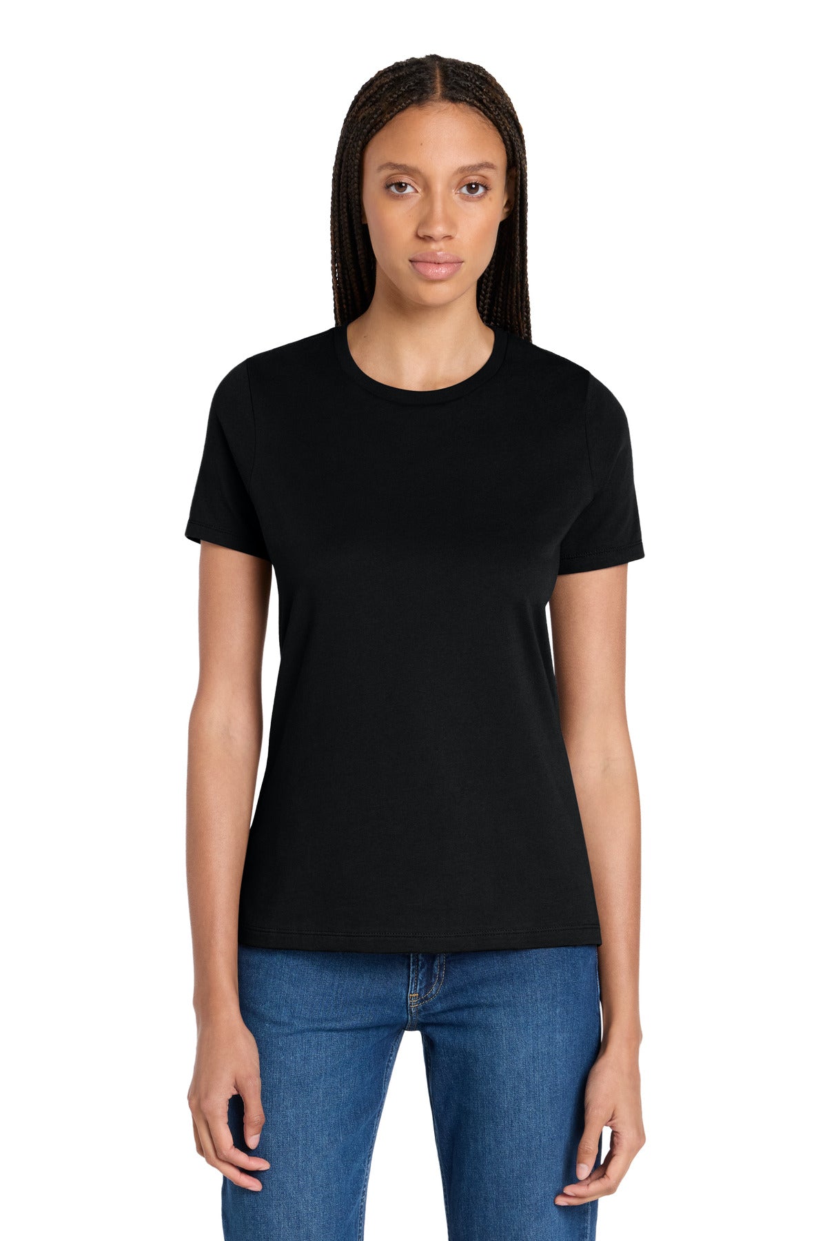 Custom logo BELLA+CANVAS ® Women's Relaxed Jersey Short Sleeve Tee. BC6400 in Black