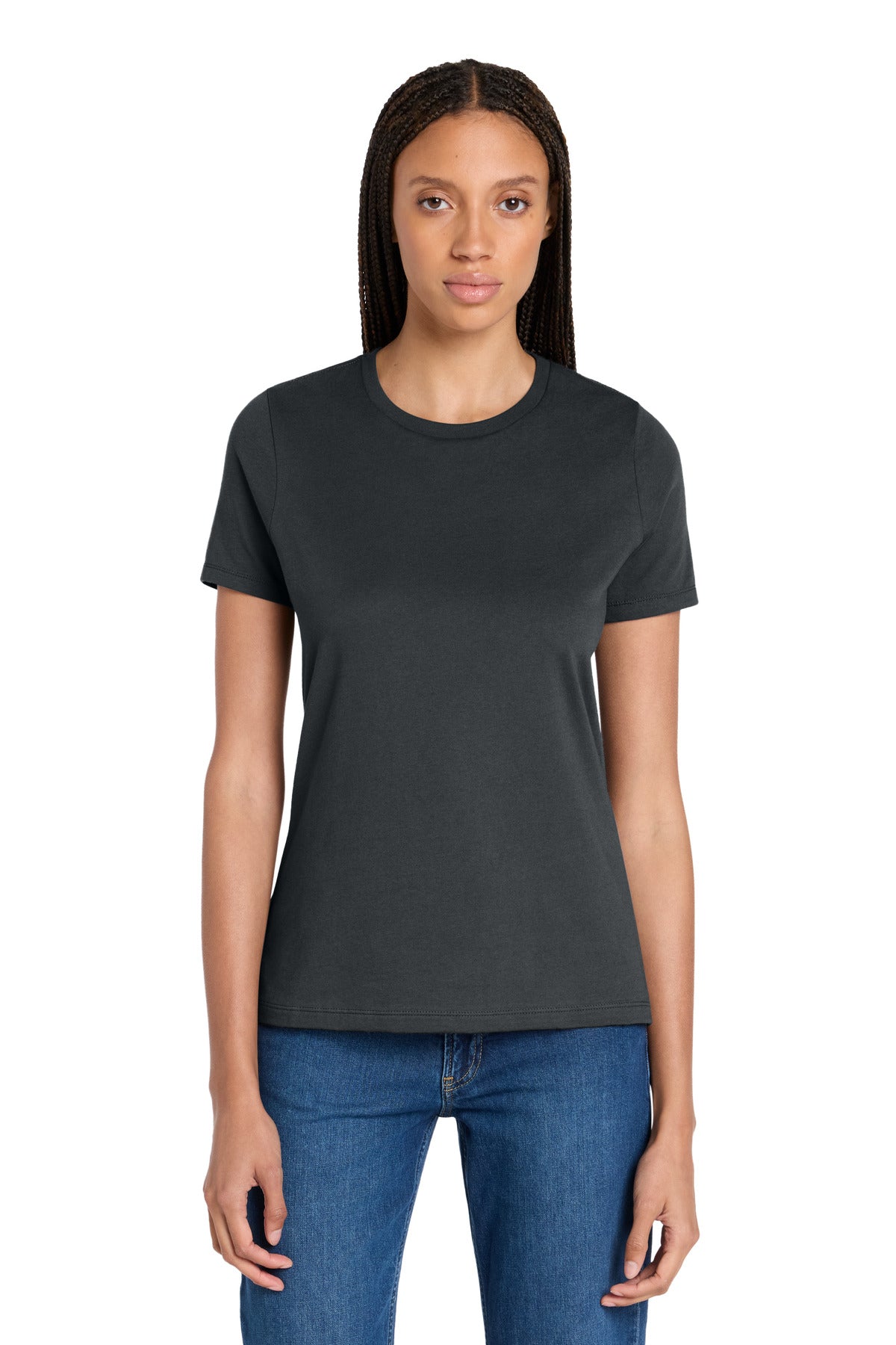 Custom logo BELLA+CANVAS ® Women's Relaxed Jersey Short Sleeve Tee. BC6400 in Dark Grey