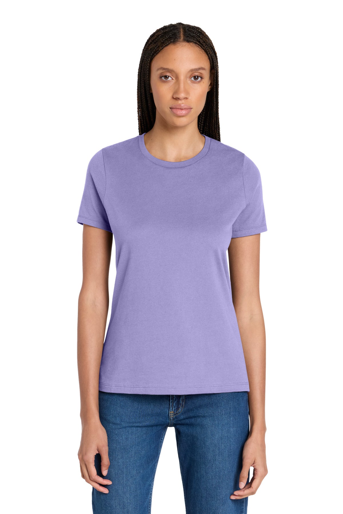 Custom logo BELLA+CANVAS ® Women's Relaxed Jersey Short Sleeve Tee. BC6400 in Dark Lavender