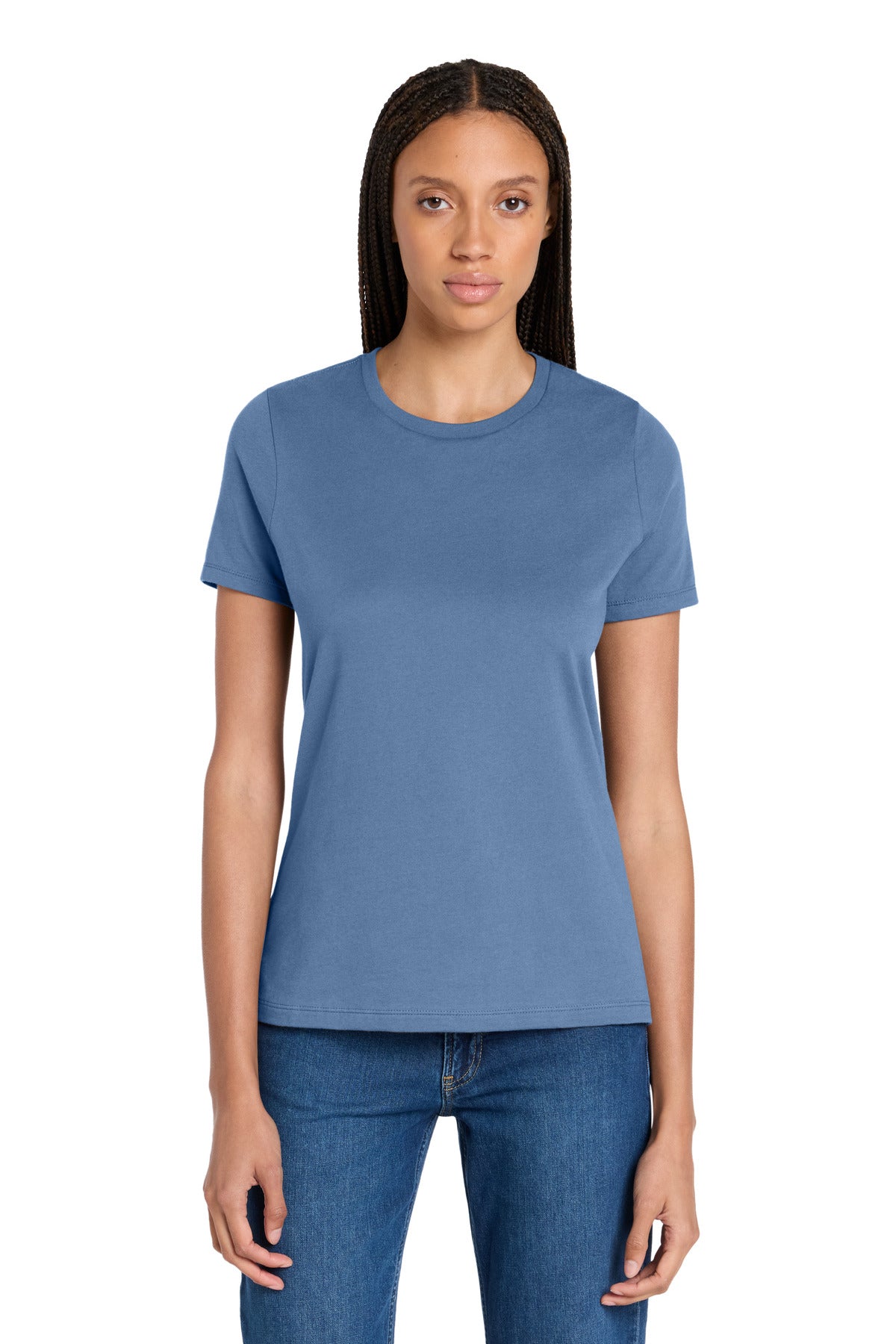 Custom logo BELLA+CANVAS ® Women's Relaxed Jersey Short Sleeve Tee. BC6400 in Lavender Blue